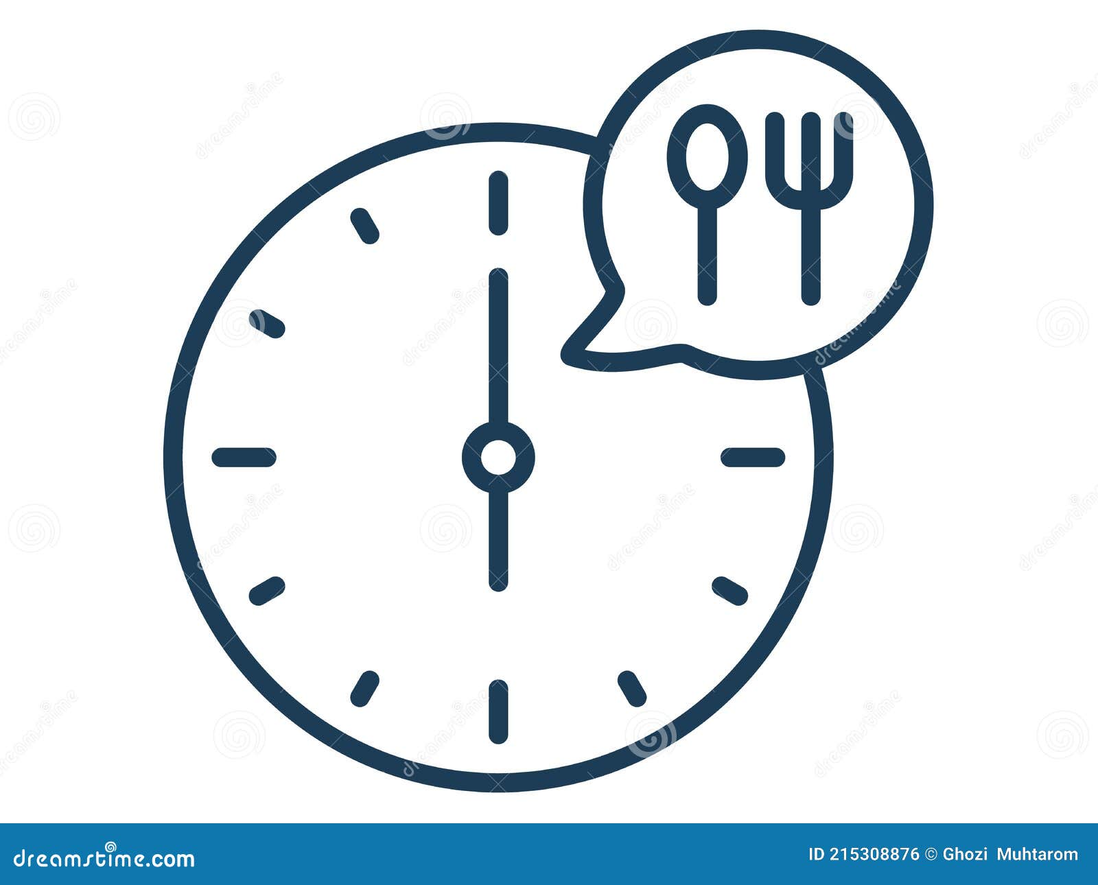 open fasting ramadan time single  icon with outline style