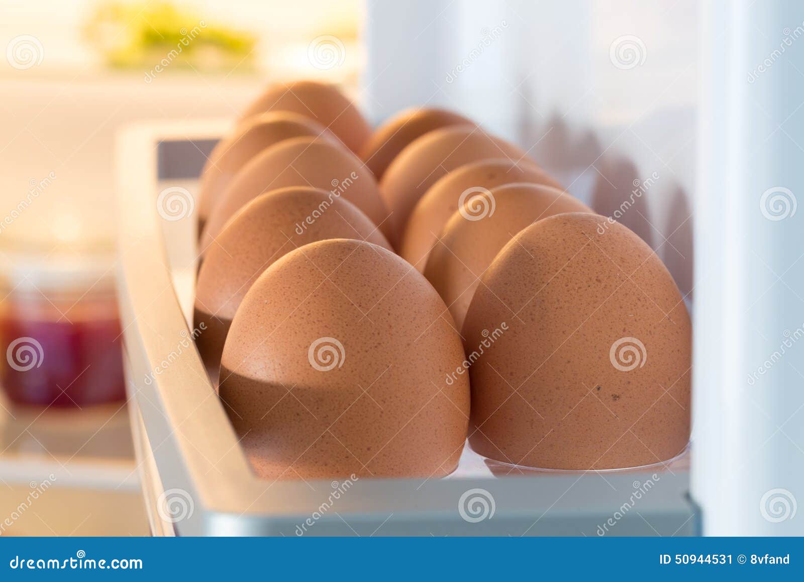 Open Fridge Filled with Eggs Stock Image - Image of ingredient ...