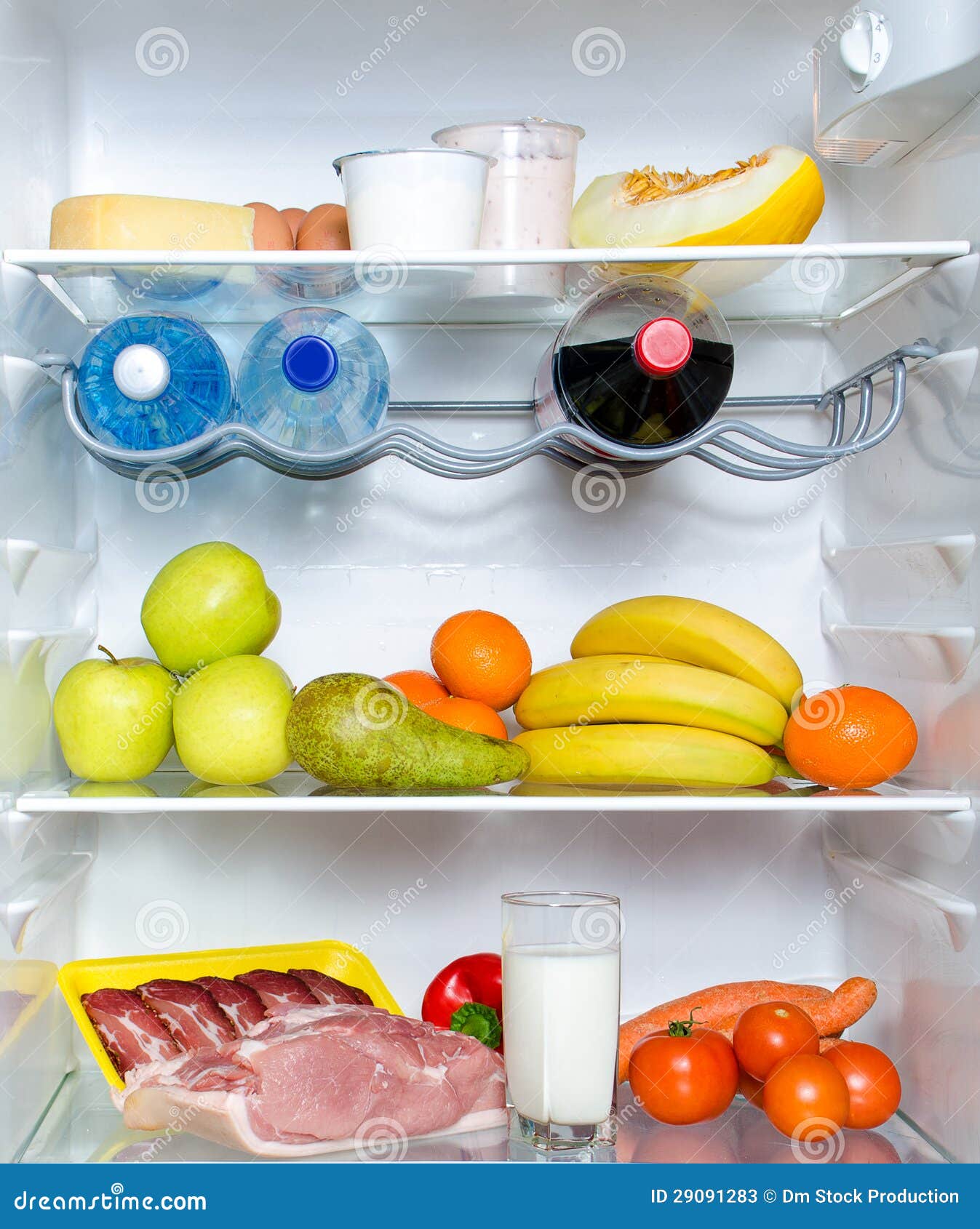 Open Fridge Full Of Fruits Stock Photos Image 29091283