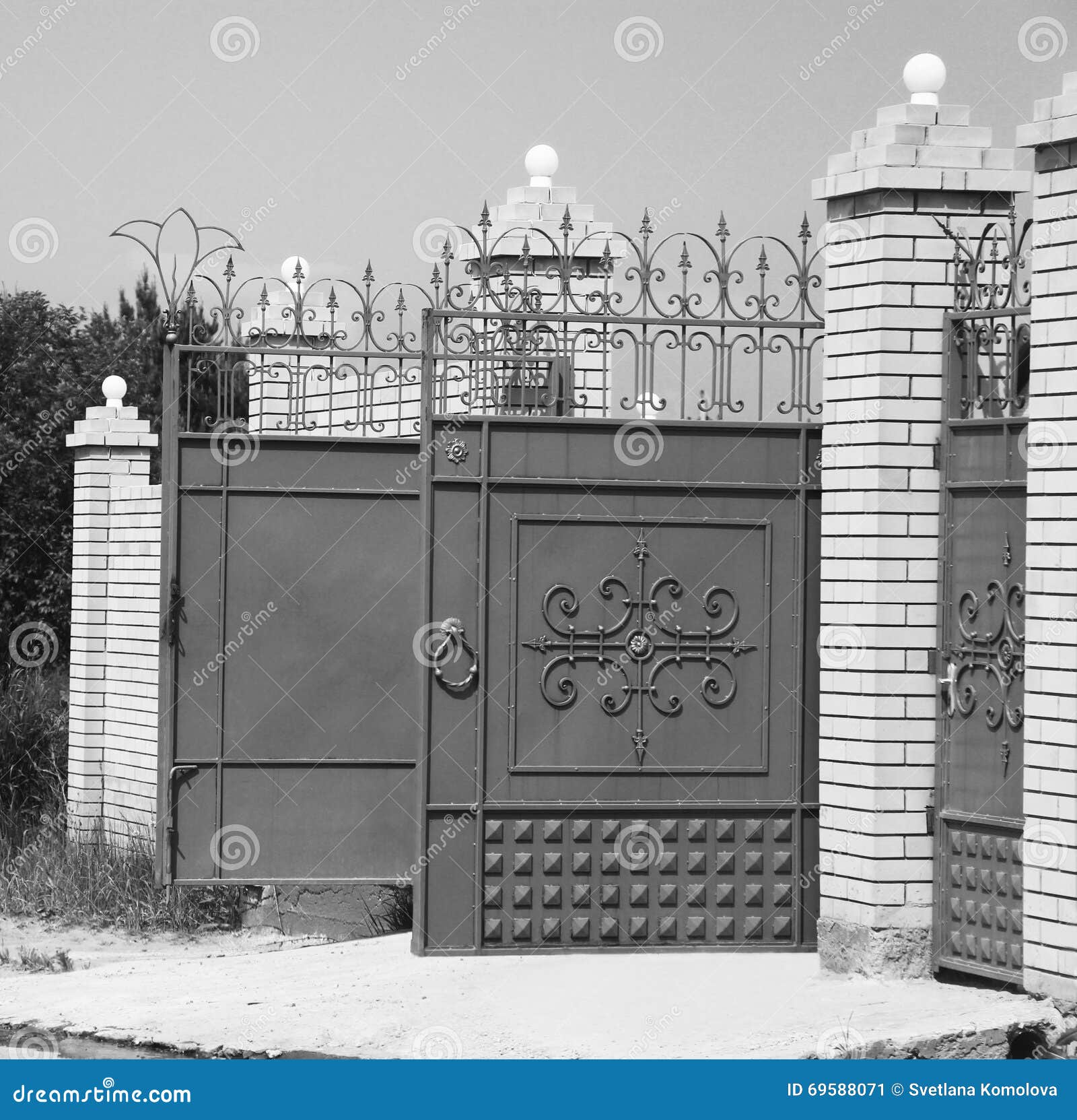 Open Gate of the House, Privacy and Private Property Stock Image