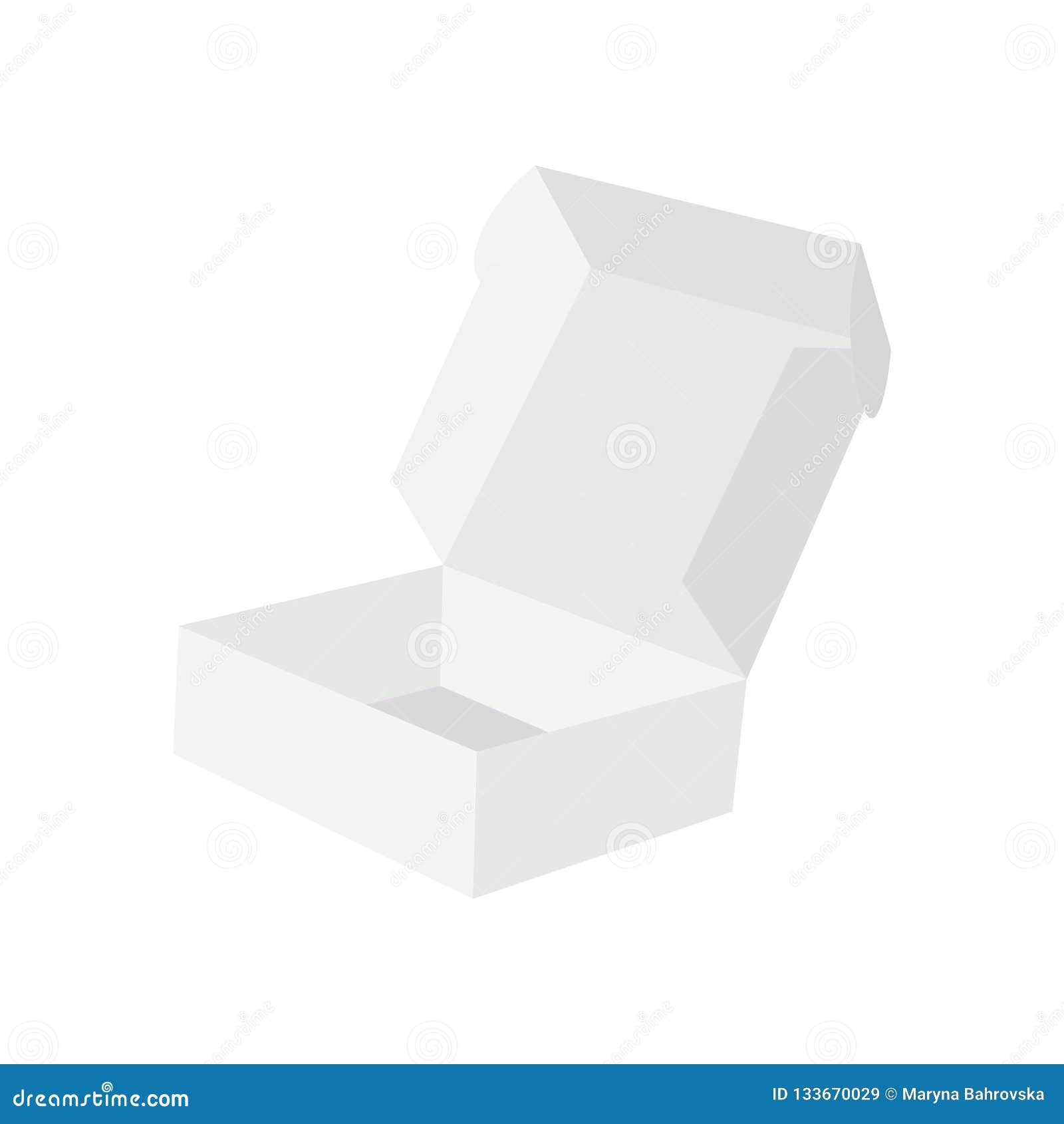 Download Open Gift Box With Lid Isolated On White Background ...