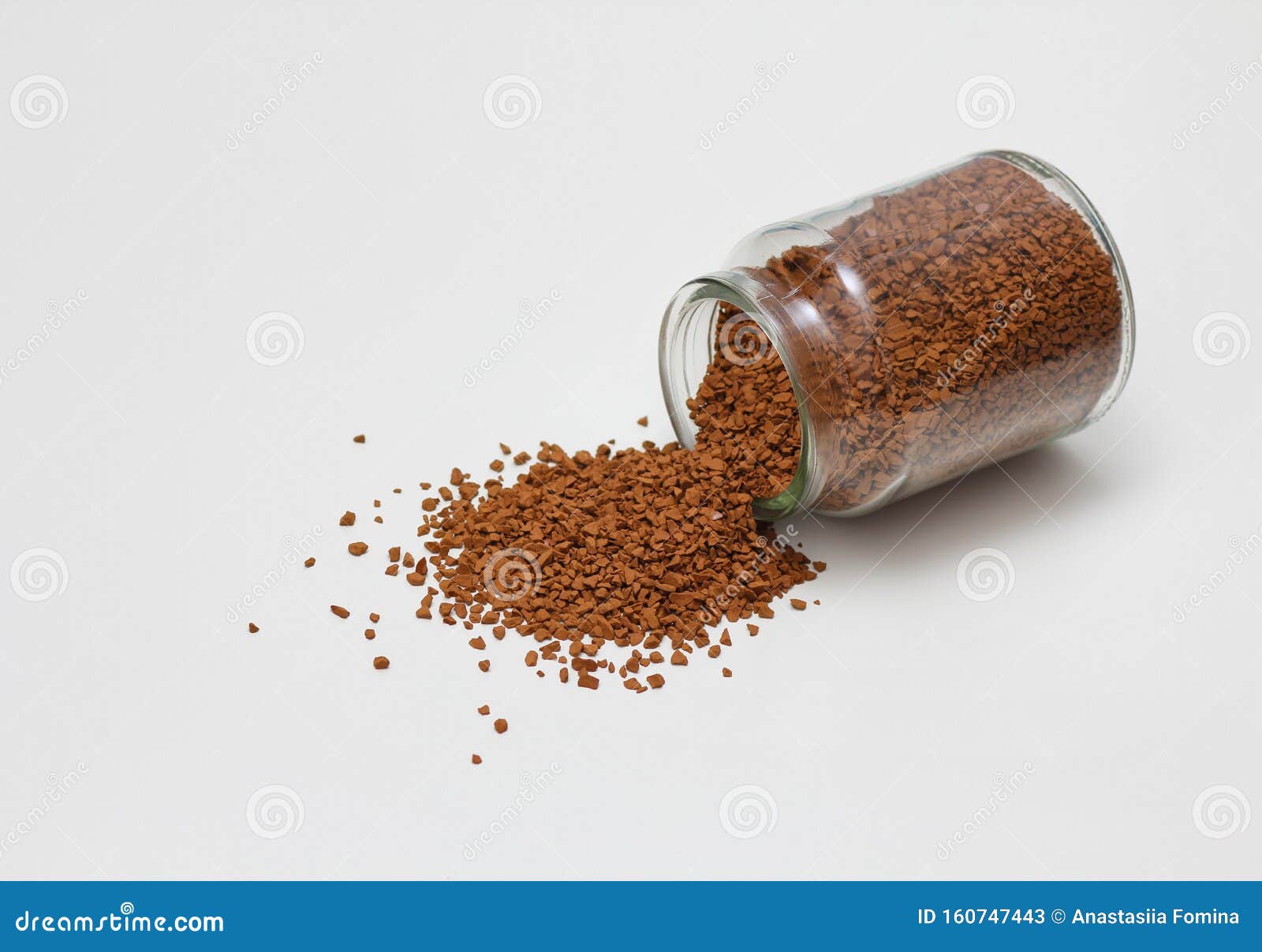 Instant coffee jar isolated on white background. Instant coffee