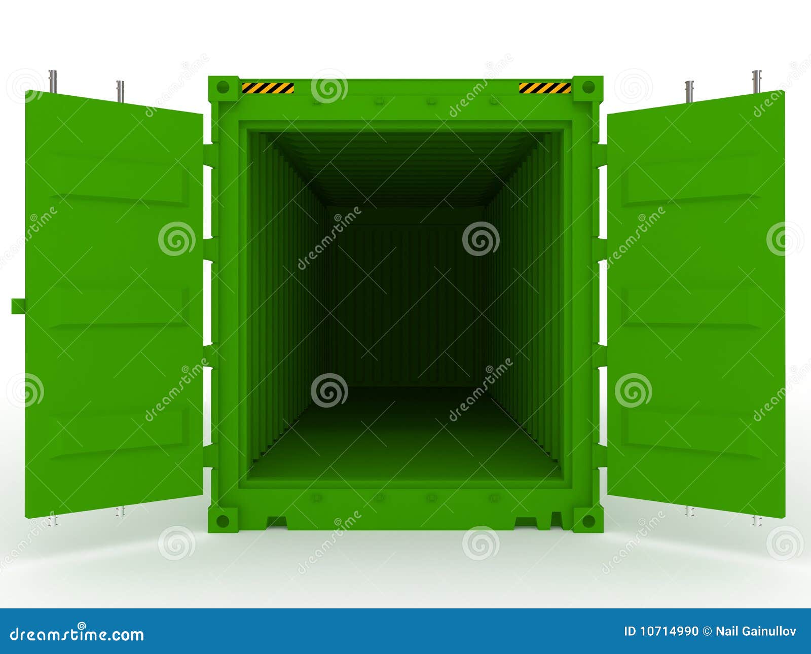 open green cargo container