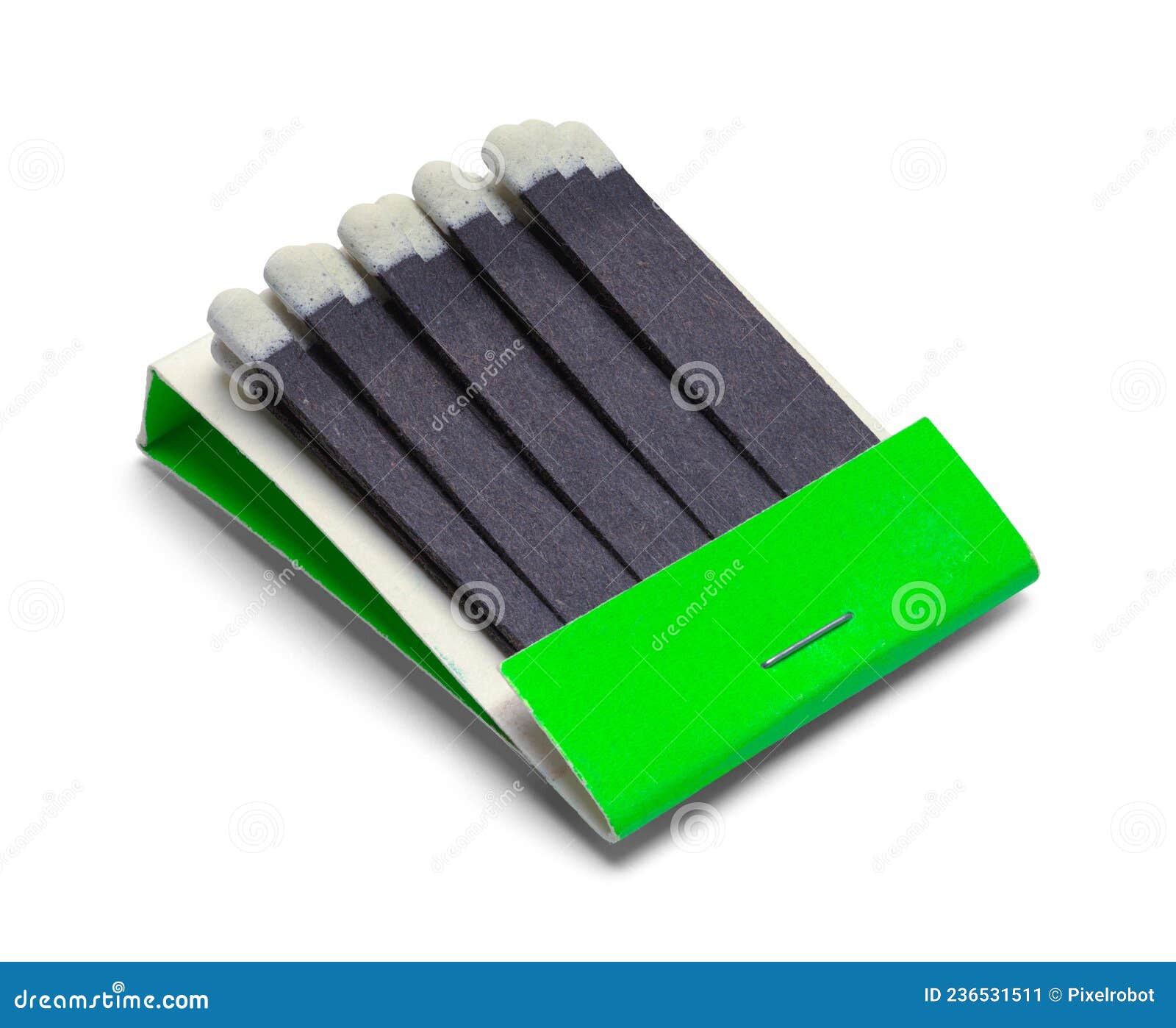 Open Green Matchbook stock image. Image of flammable 236531511