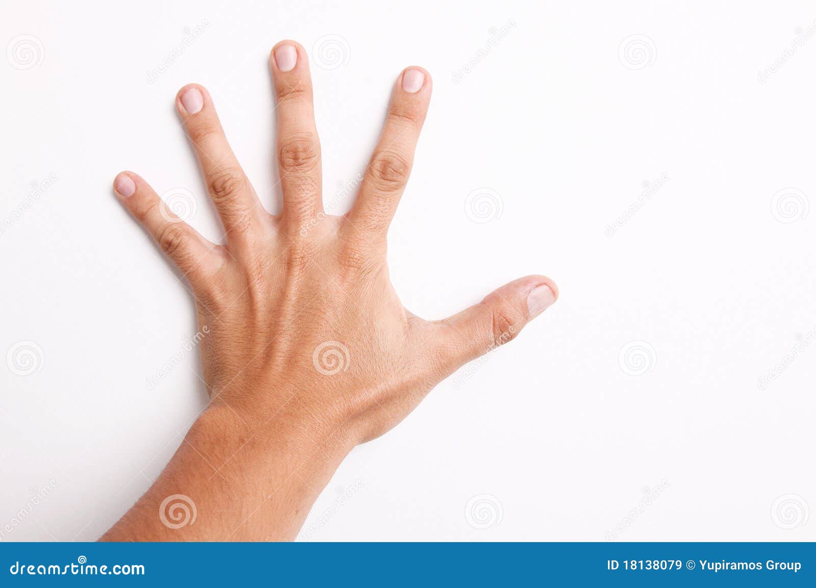 Open hand stock image. Image of gesture, greeting, number - 18138079