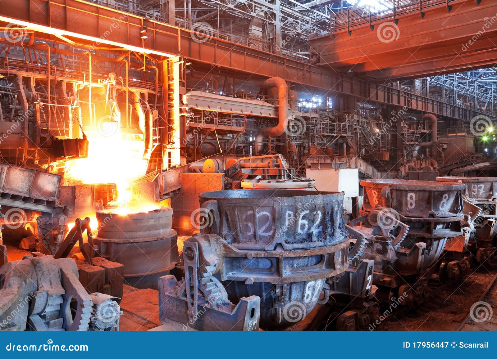 open-hearth workshop of metallurgical plant