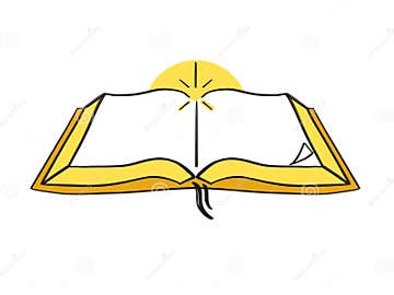 Open Holy Bible Logo Design Illustration Stock Photo - Illustration of ...