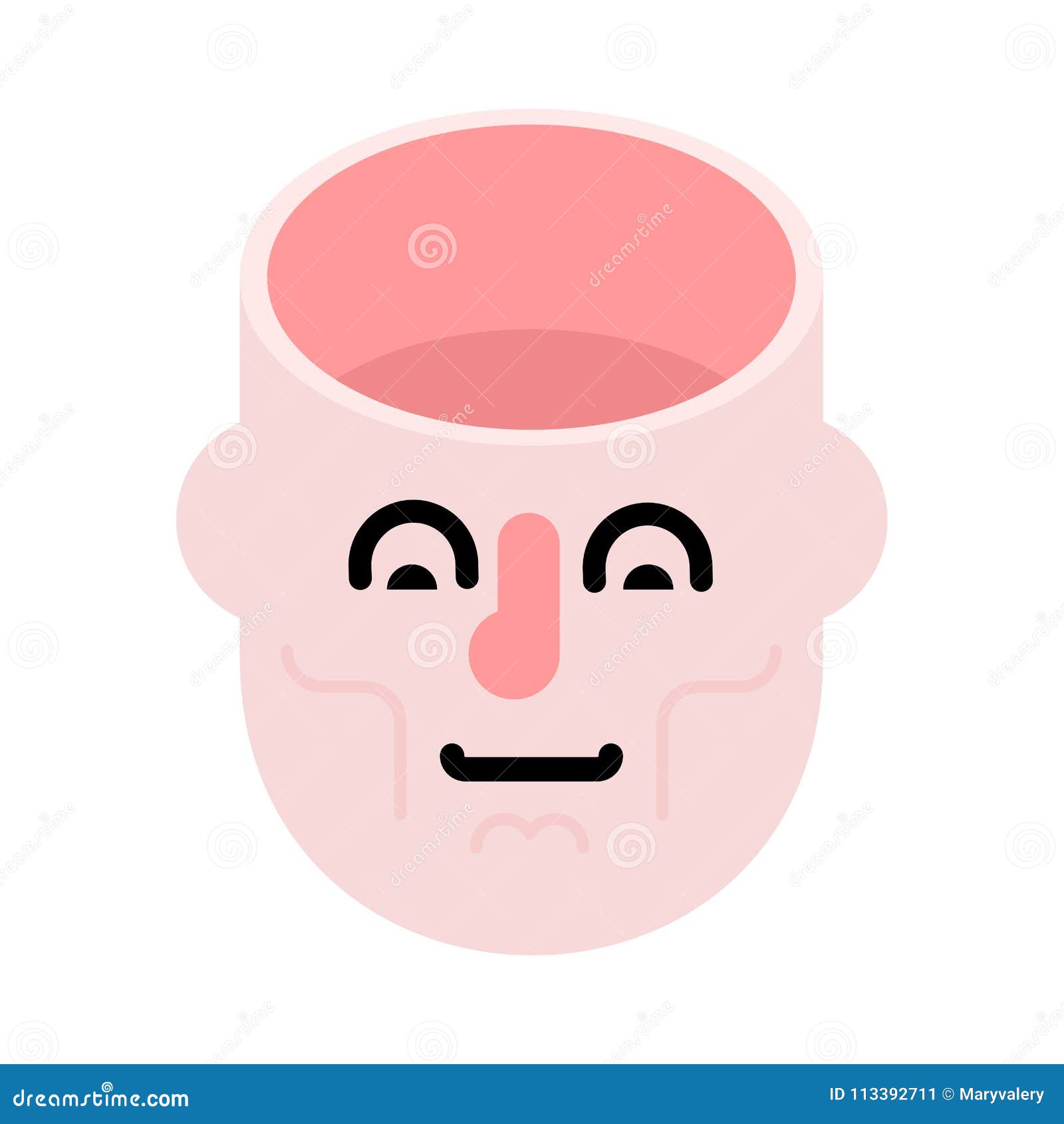 Open Hoofd Leeg Het Vectorlichaam Van Het Illustratiedeel Vector