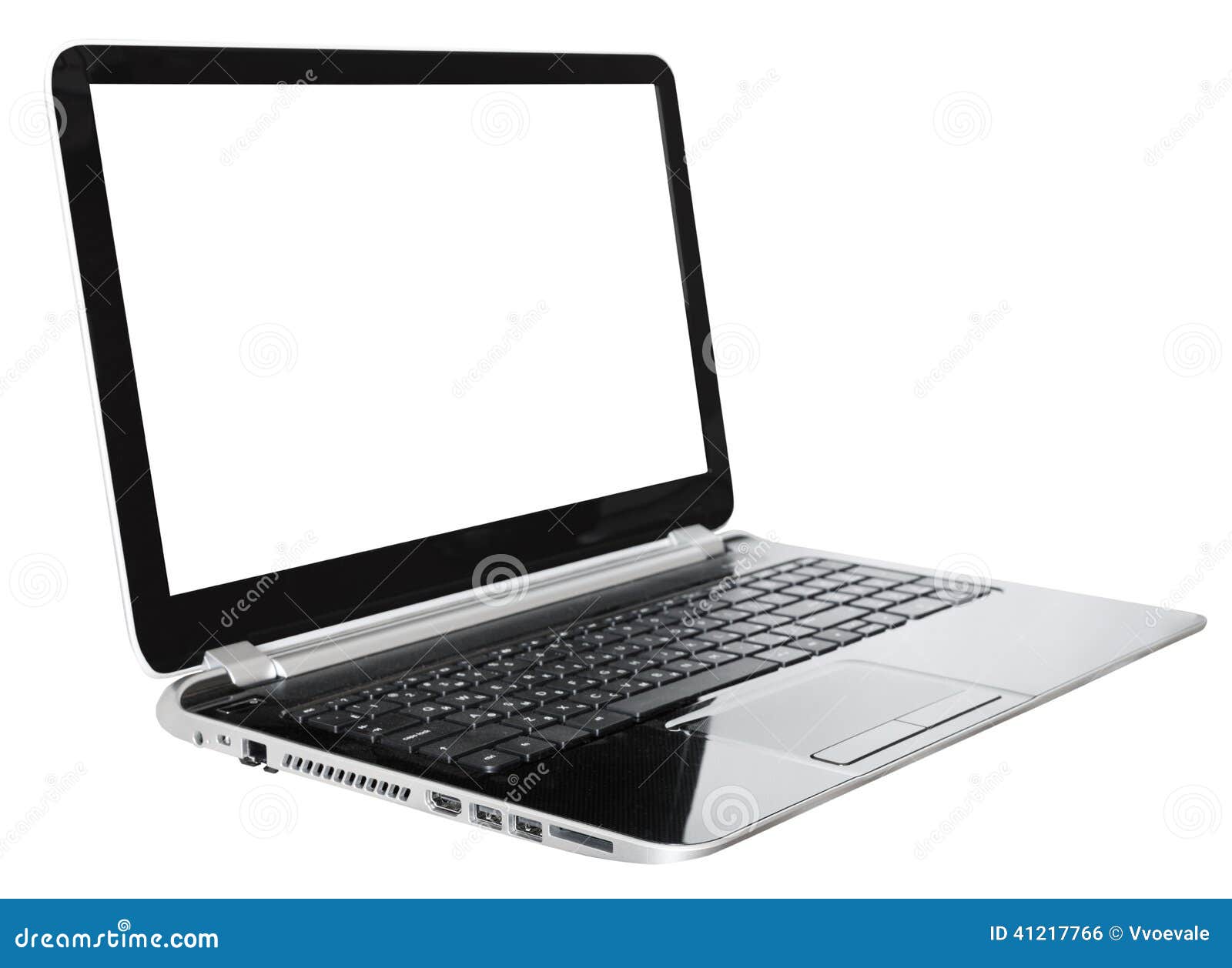 Open Laptop with Cut Out Screen Isolated Stock Photo Image of