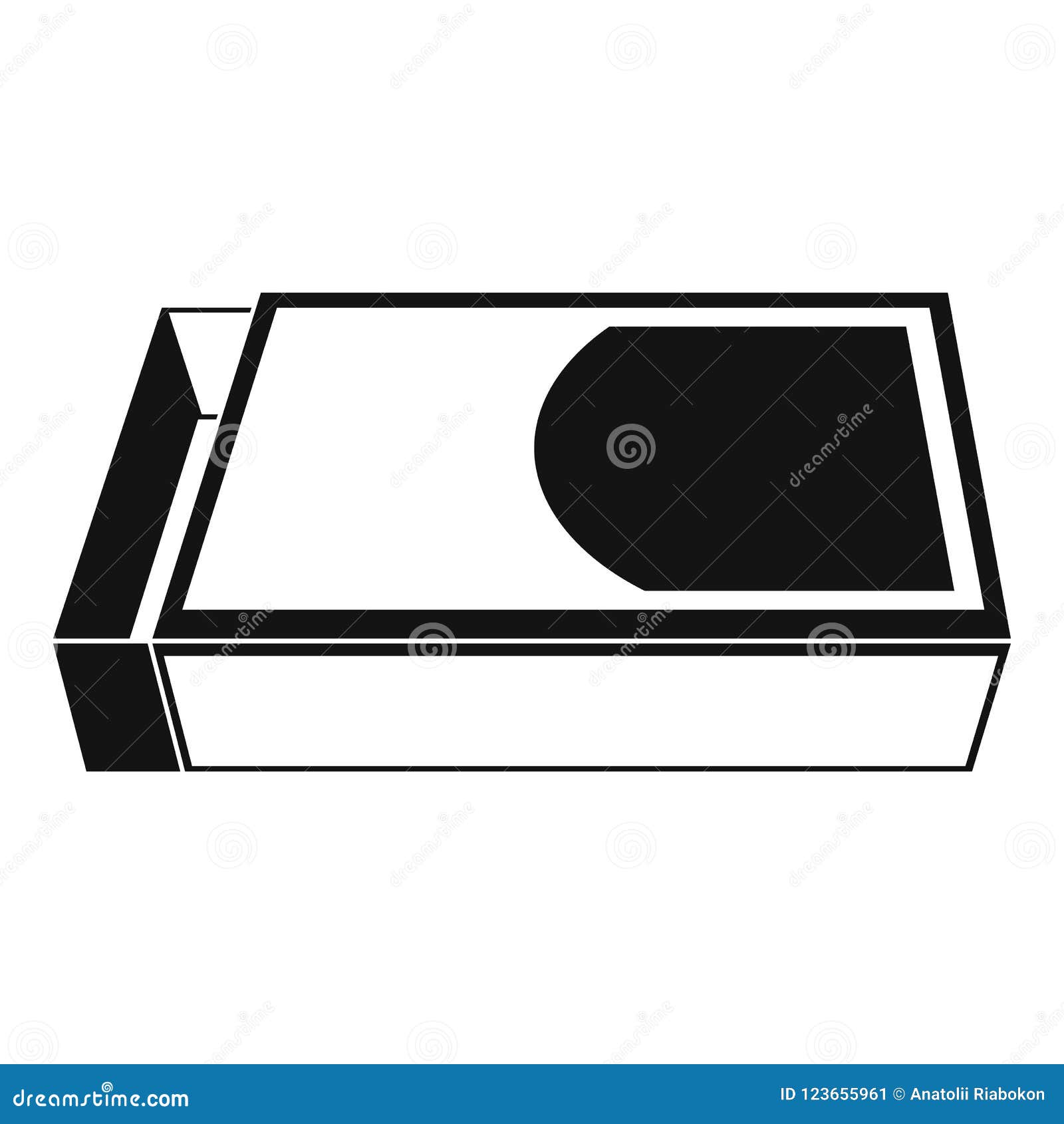 Open Matchbox Icon, Simple Style Stock Illustration - Illustration of ...