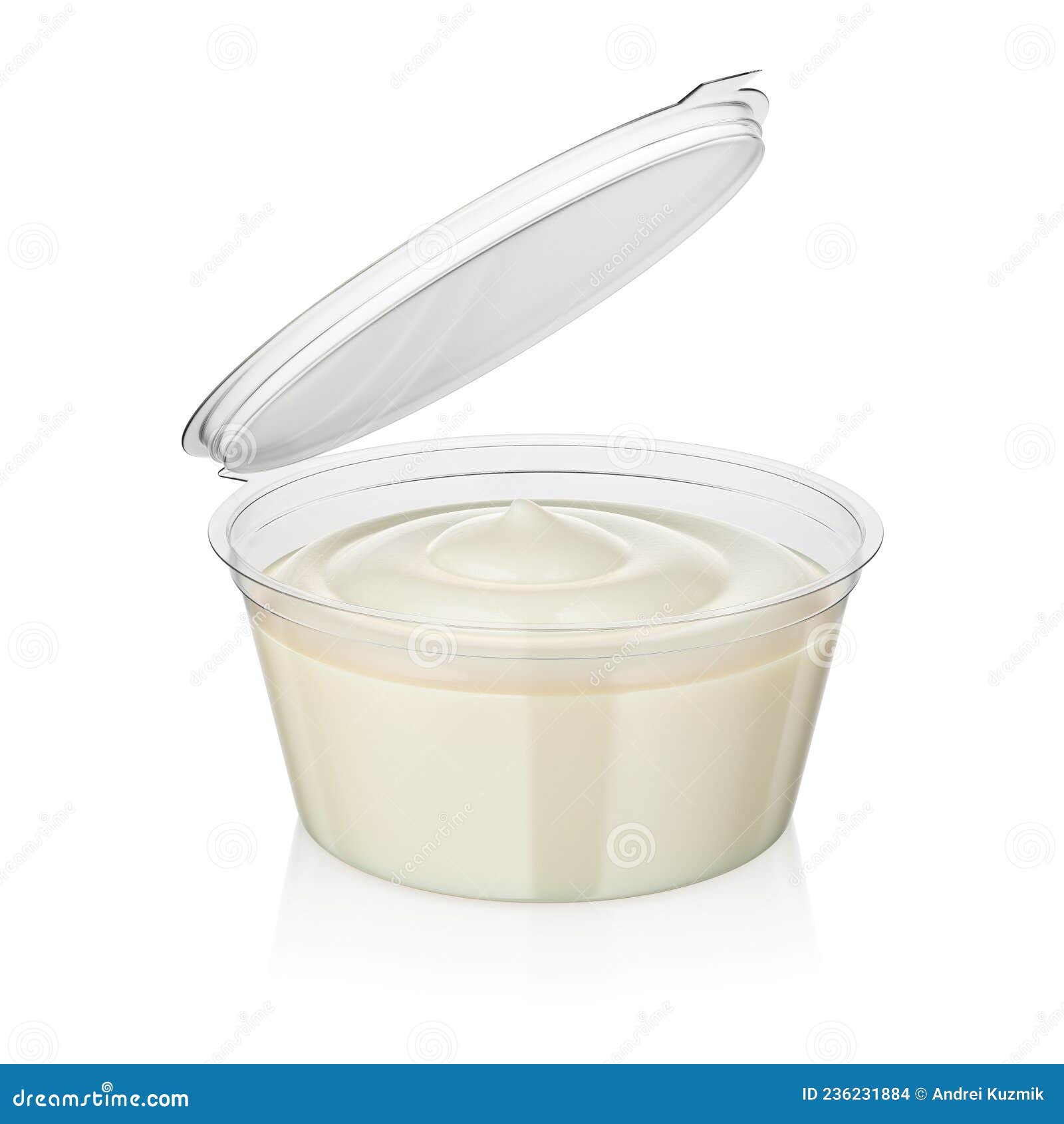 Open barbecue sauce dip container isolated on white. 3D rendering, Stock  Photo by Ha4ipuri