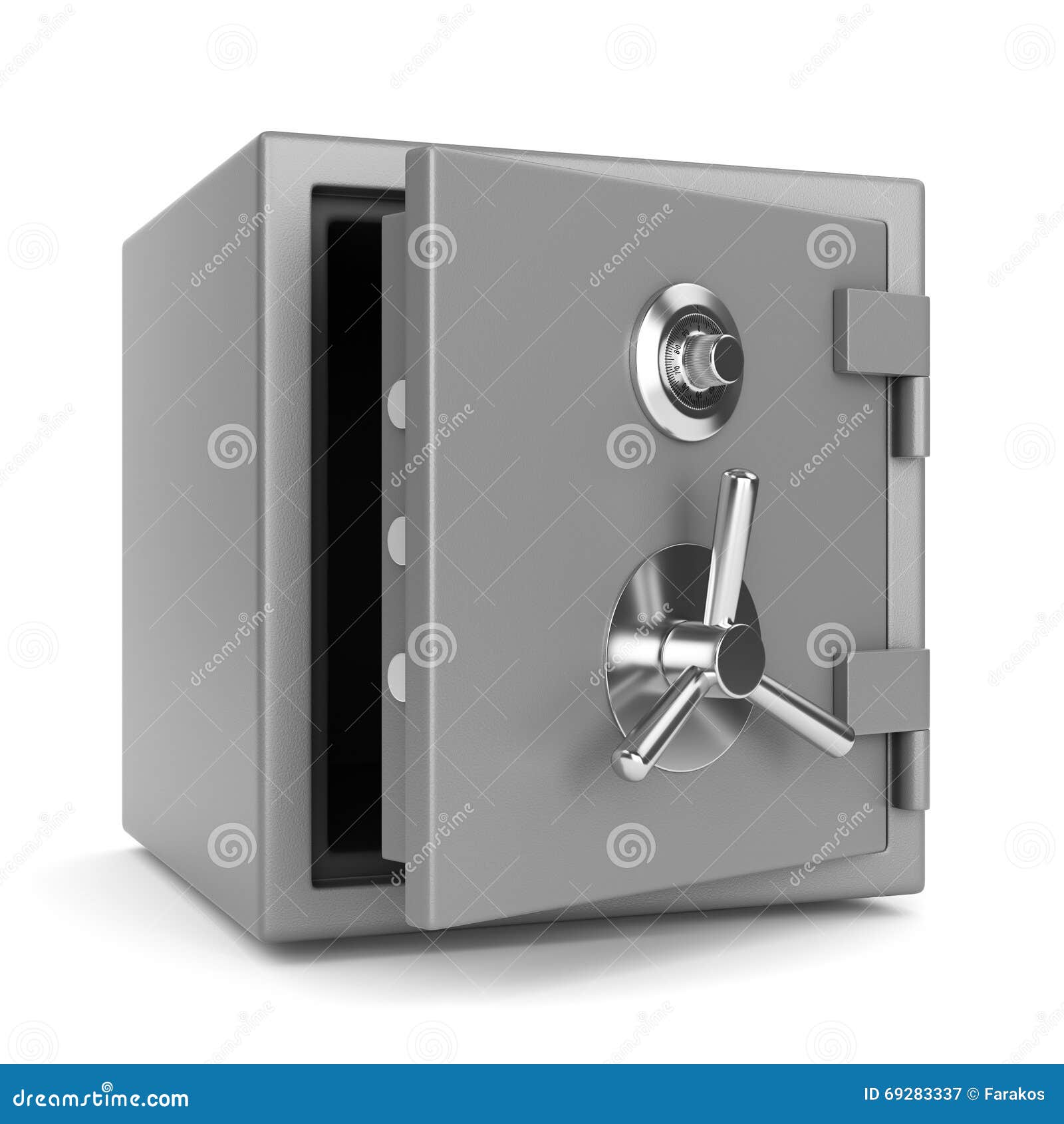 Open metal bank safe stock illustration. Illustration of lock 69283337