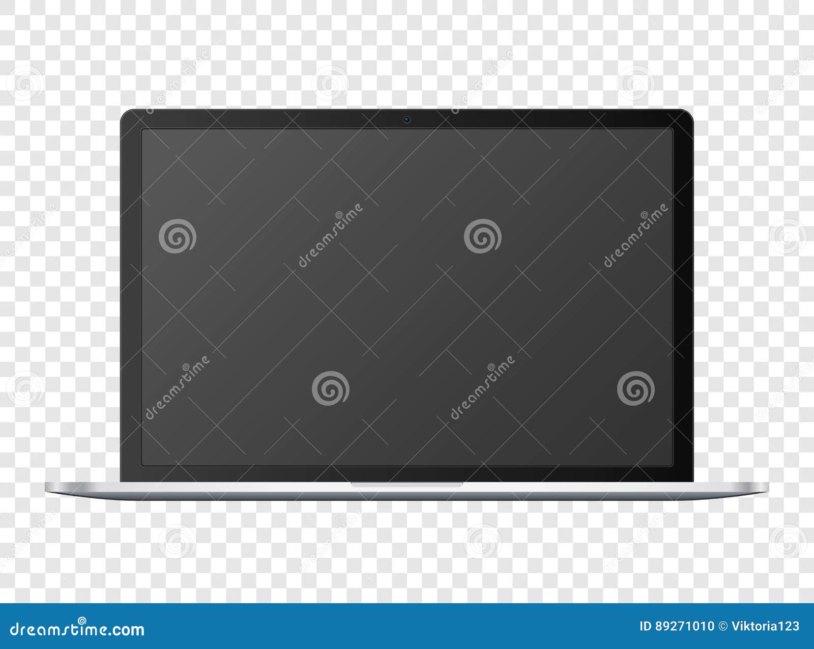 Open Notebook Template, Black Digital Portable Computer with Empty
