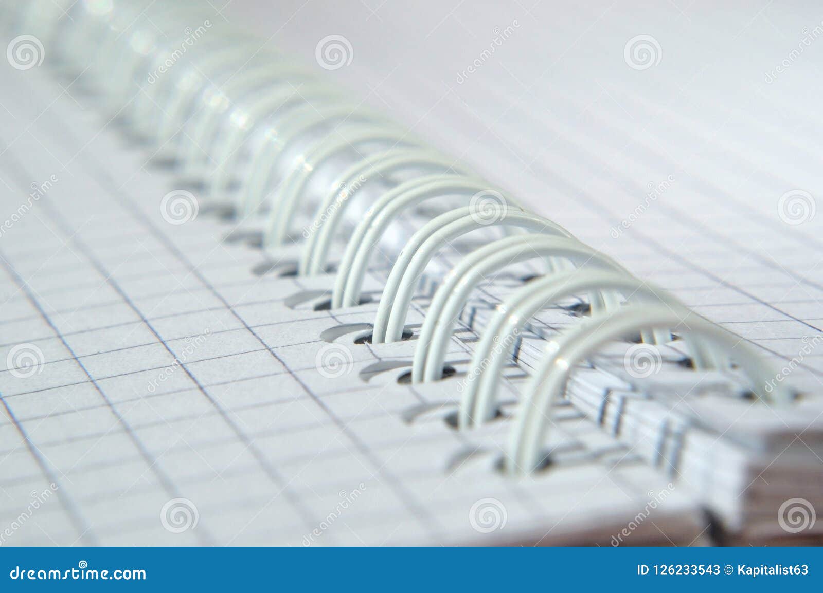 Open Notepad with Springbound Binding Stock Image Image of selective