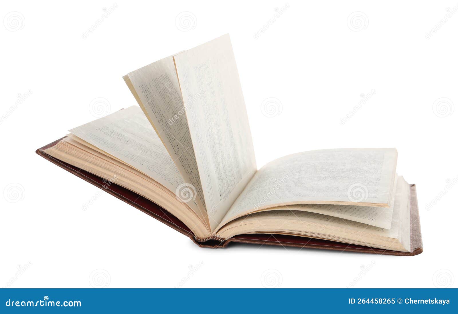 Open Old Hardcover Book Isolated on White Stock Image Image of book