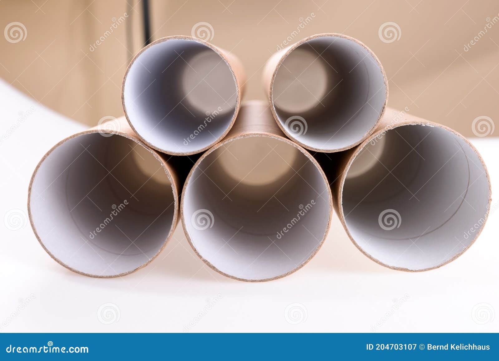 Open Package Rolls Made of Cardboard Isolated on White Stock Image Image of tube, object