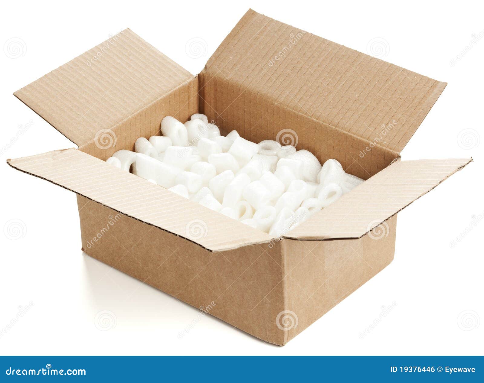 Open Parcel Filled with Plastic Chips Stock Photo Image of plastic