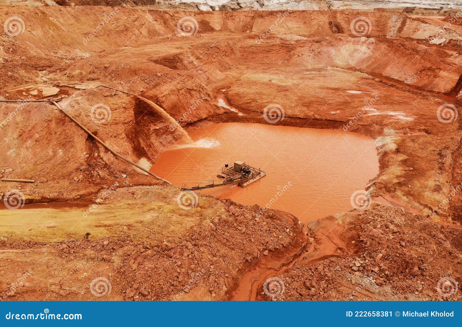 Open Pit for Mining Bauxite Stock Image Image of fossil, gold 222658381