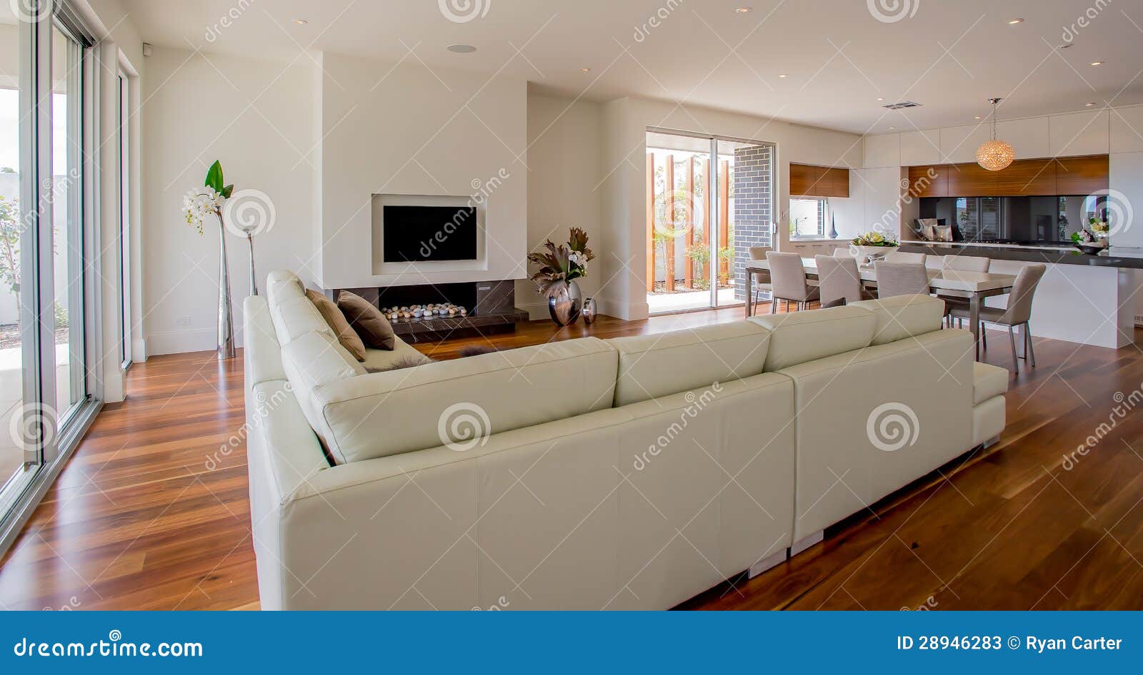 Open Plan Living Area stock image. Image of domestic 28946283
