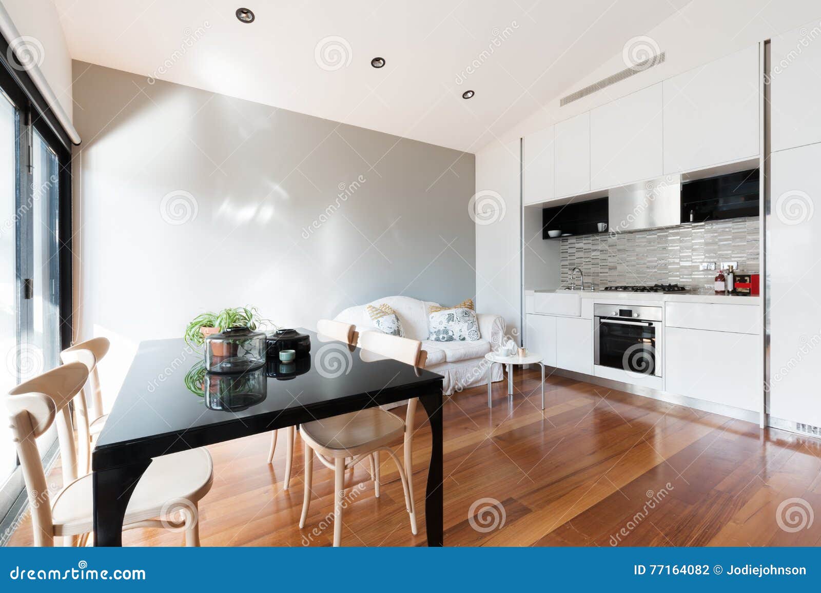 Open Plan Small Apartment With Kitchenette Dining Table And Sofa Stock Photo Image Of Apartment Open Plan Small Apartment With Kitchenette Dining Table And Sofa Stock Photo Image Of Apartment