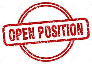 Open Position Stamp Open Position Round Vintage Grunge Label Stock 