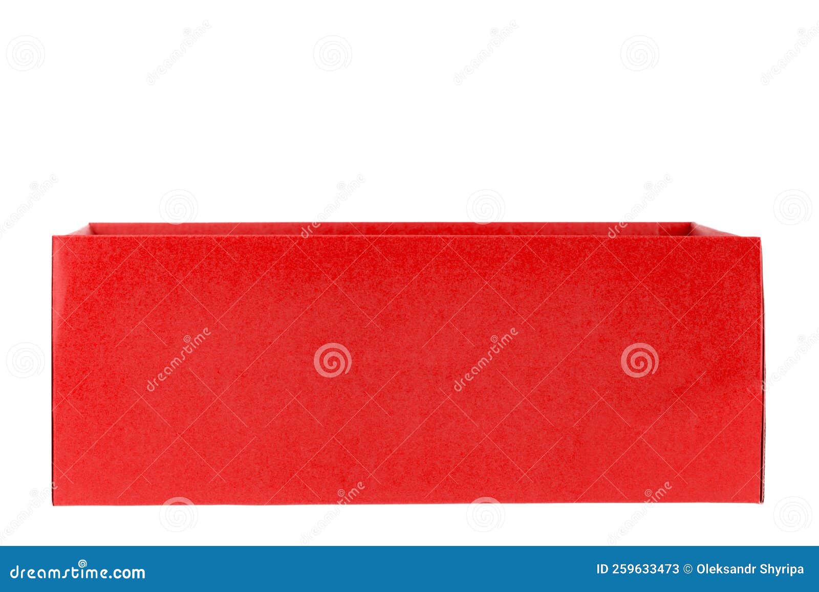 Open Red Cardboard Box Ready for Shipping Isolated on White Background