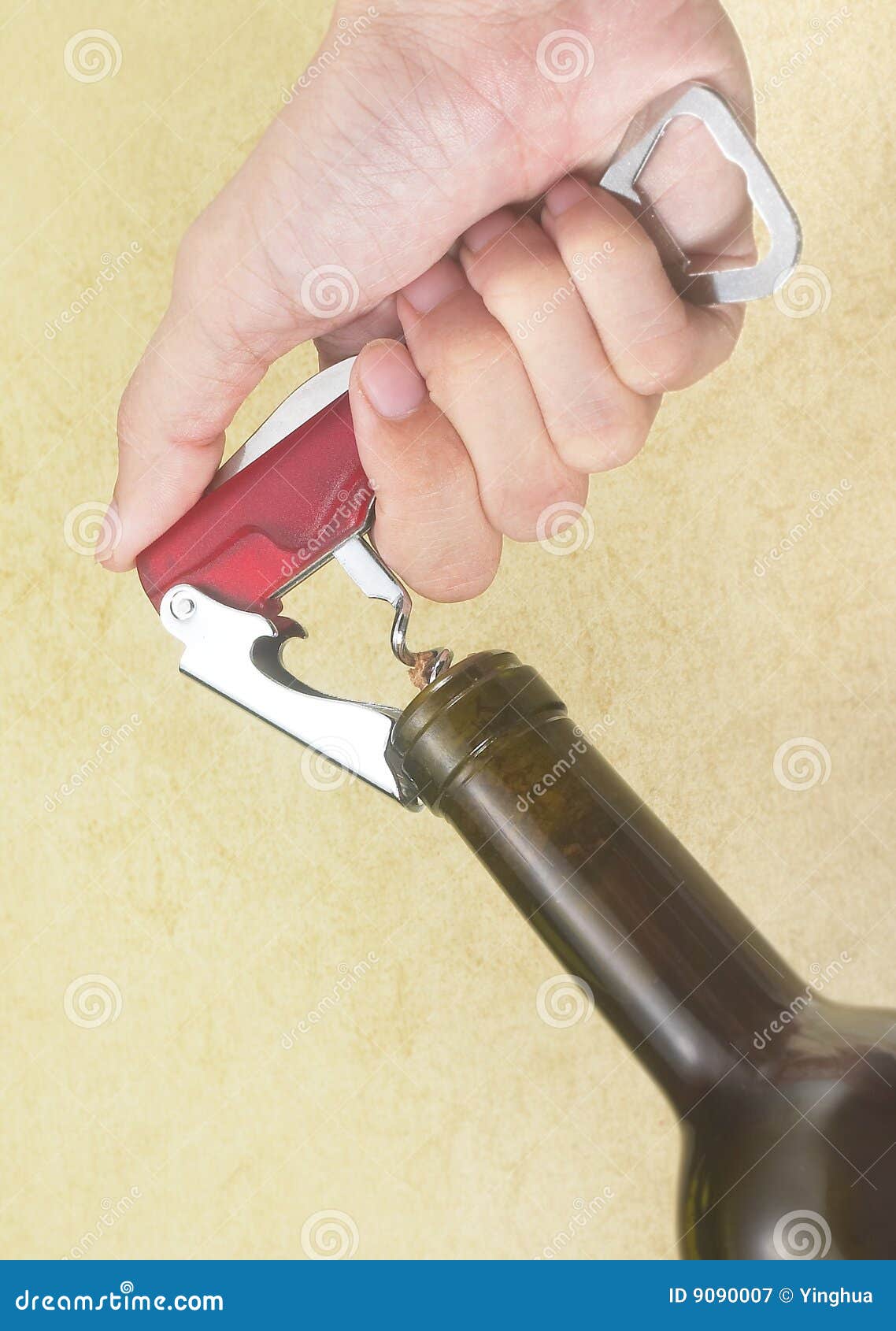 Open the red wine stock image. Image of wooden, drink 9090007