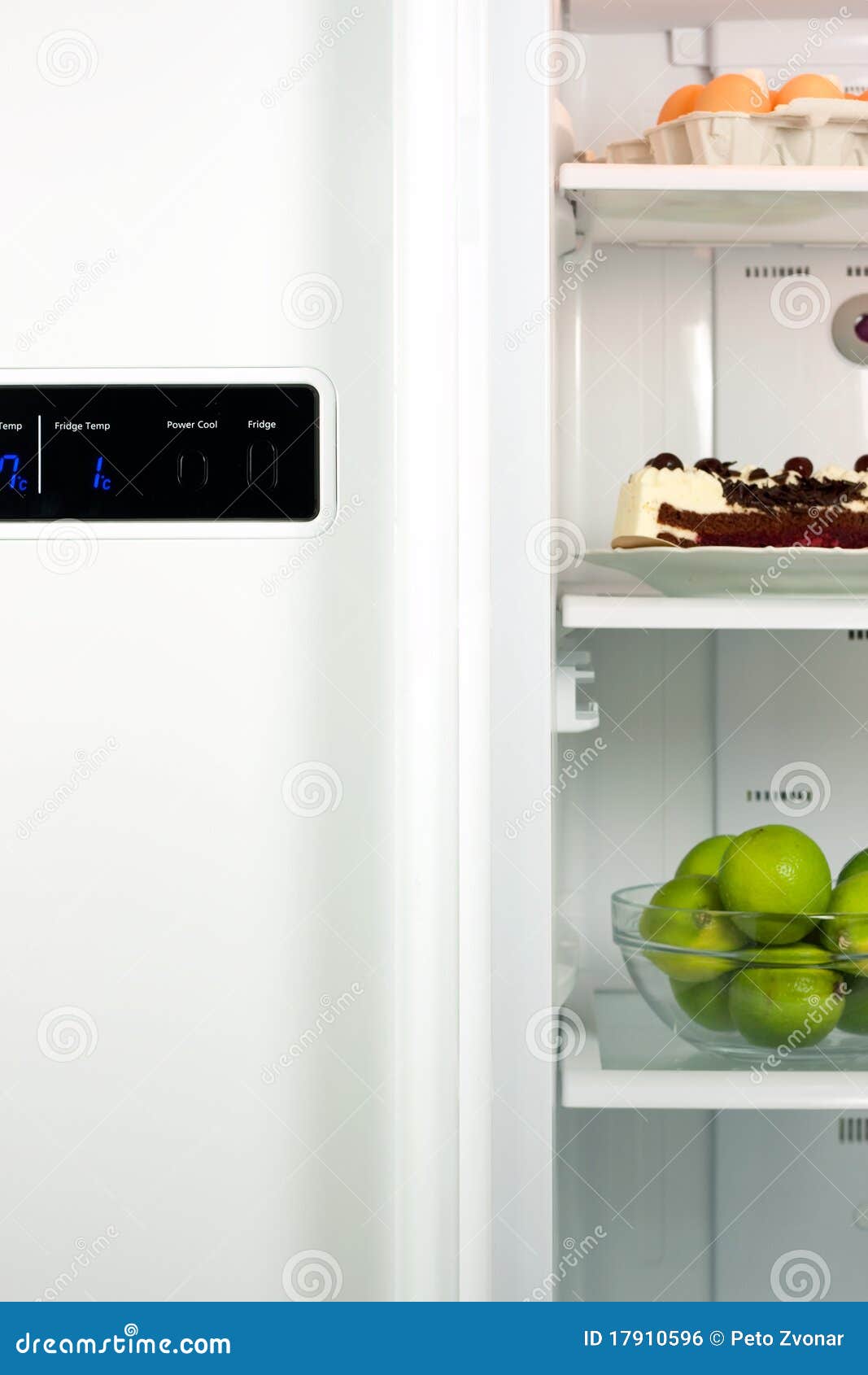 Open refrigerator stock photo. Image of food, freezer 17910596