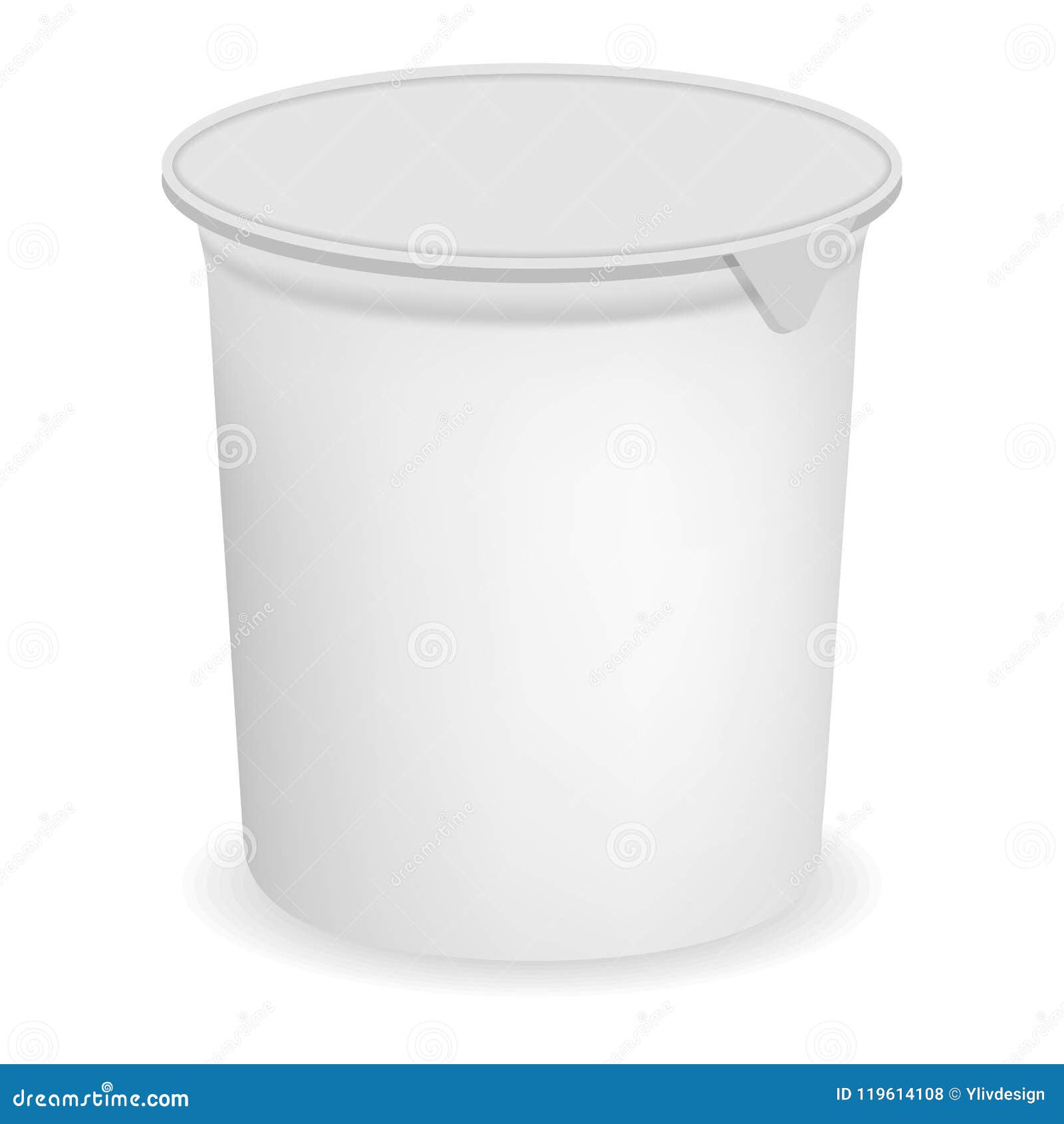 Download Open Round Yogurt Mockup, Realistic Style Stock Vector - Illustration of empty, pack: 119614108