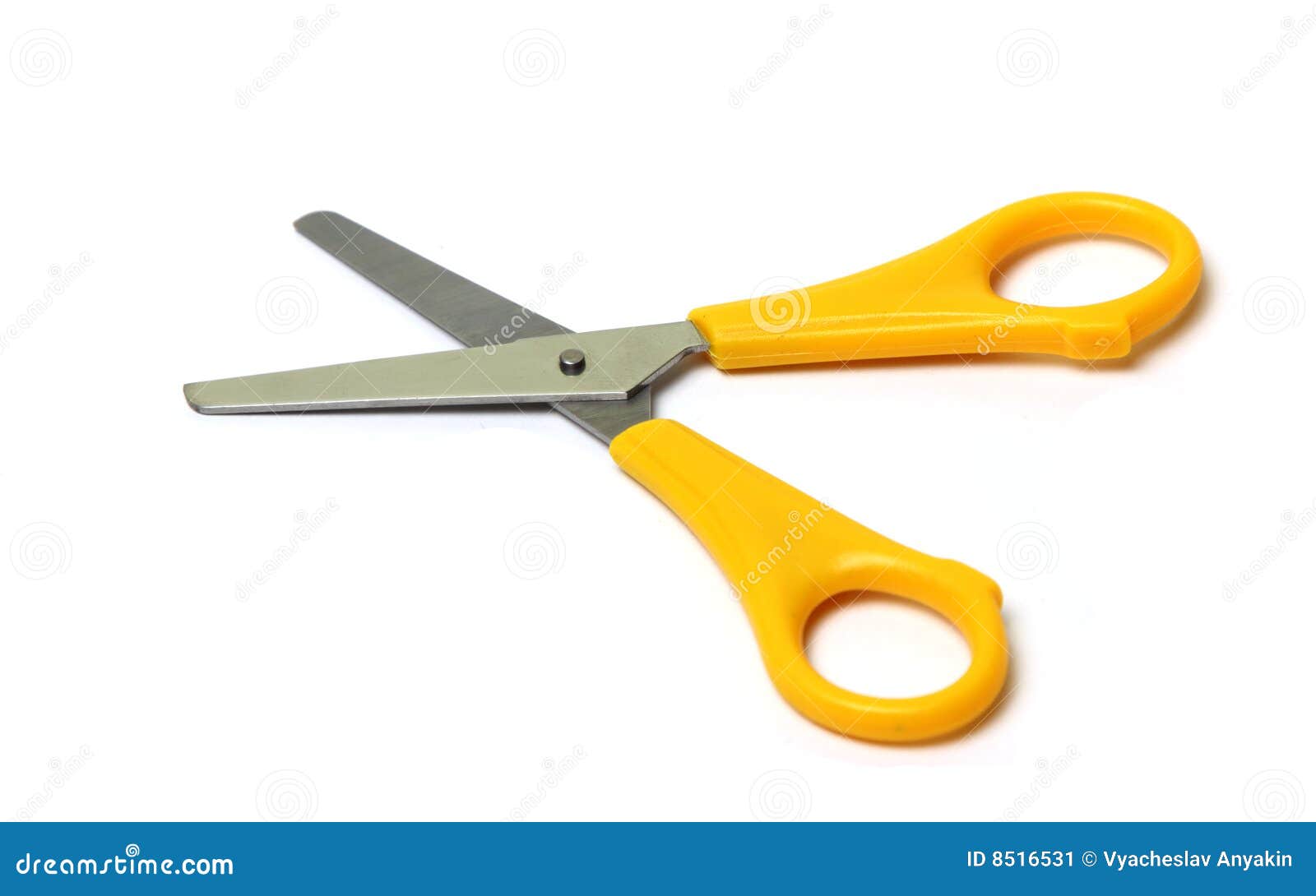 open scissors  on a white