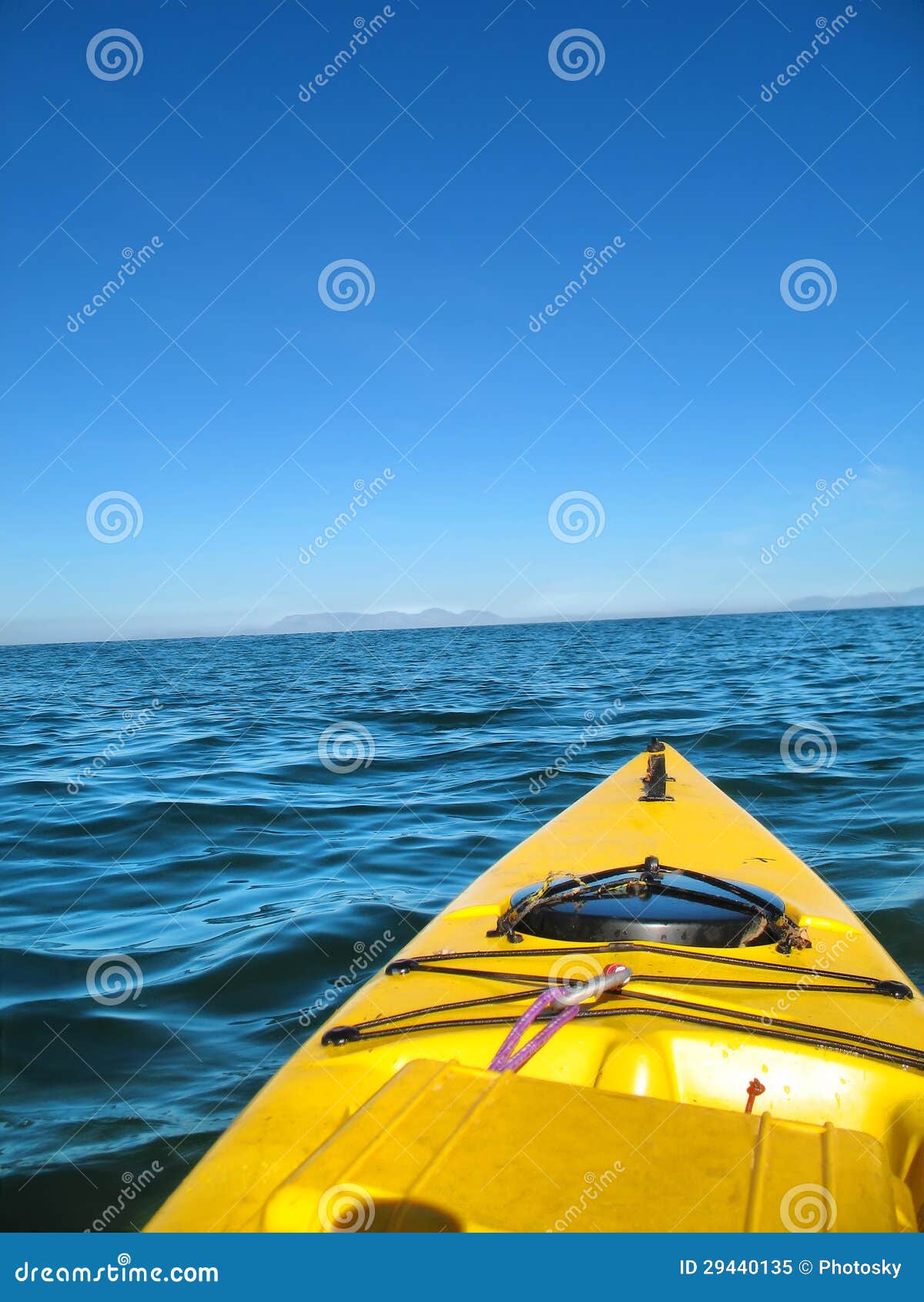 Open sea kayak stock image. Image of outdoor, rowing 