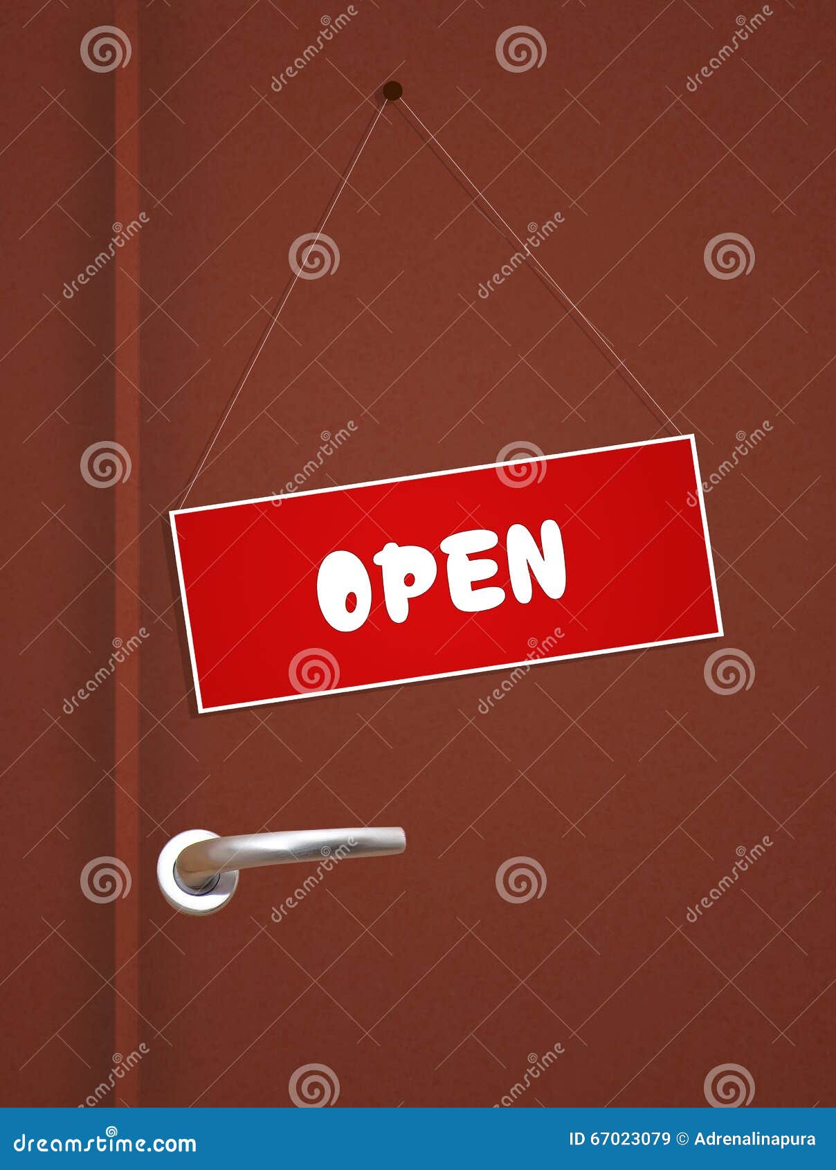 Open sign on door stock illustration. Illustration of icon 67023079