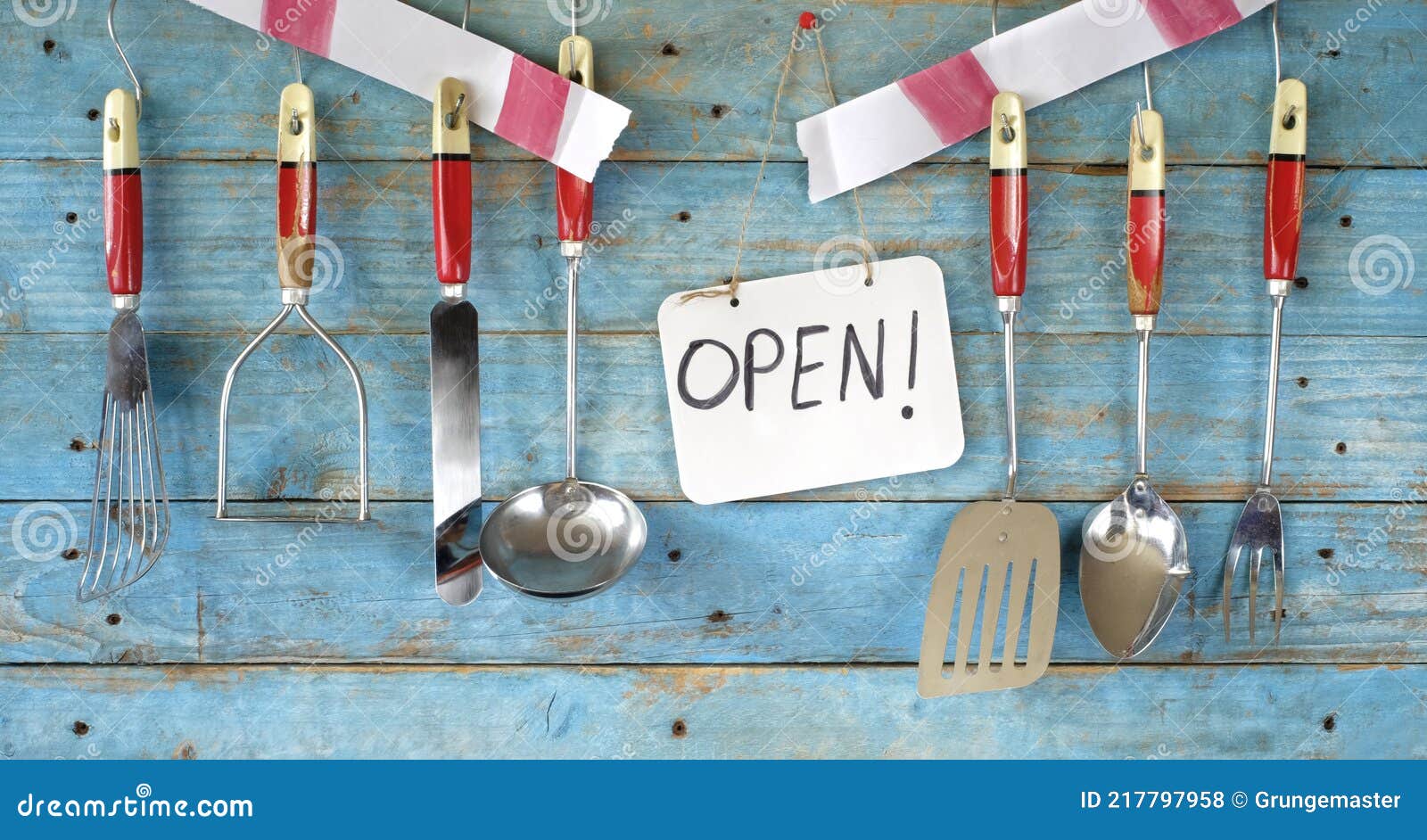 Professional Cooking Utensils Hanging Restaurant Kitchen Stock Photo by  ©.shock 193223954