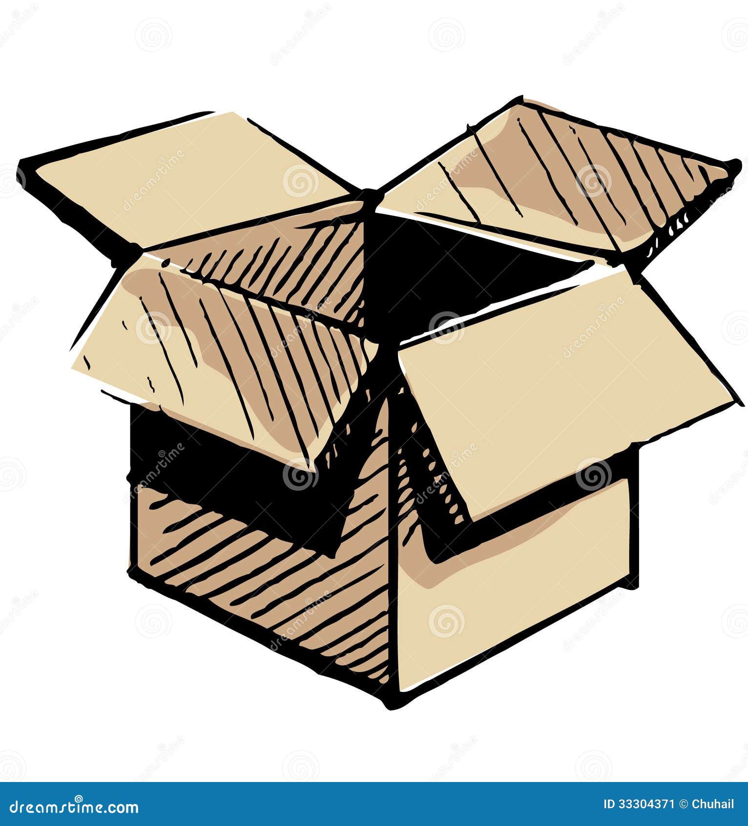 Quirky Drawing Open Box Stock Vector Royalty Free 51000874  Shutterstock