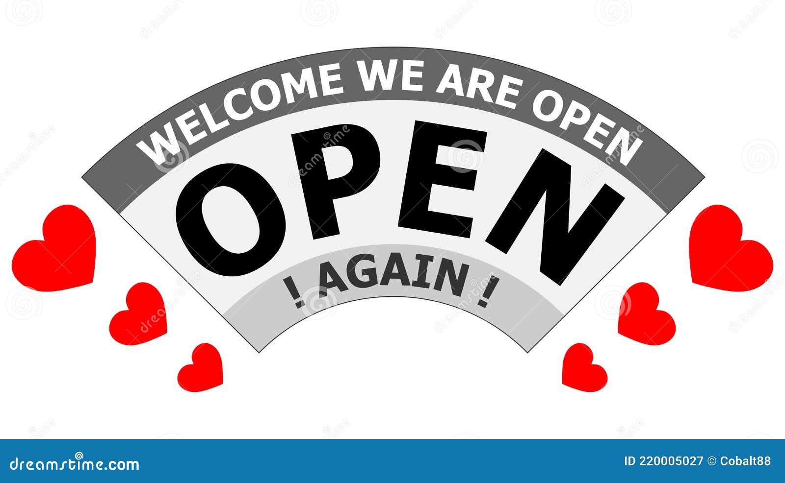 Open Store Sign for Shop stock vector. Illustration of object 220005027