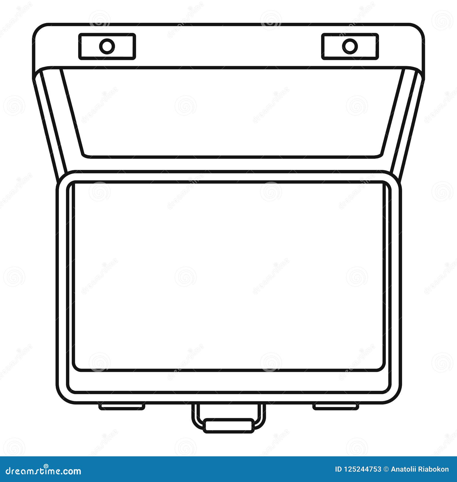 Download Open Suitcase Icon, Outline Style Stock Vector ...