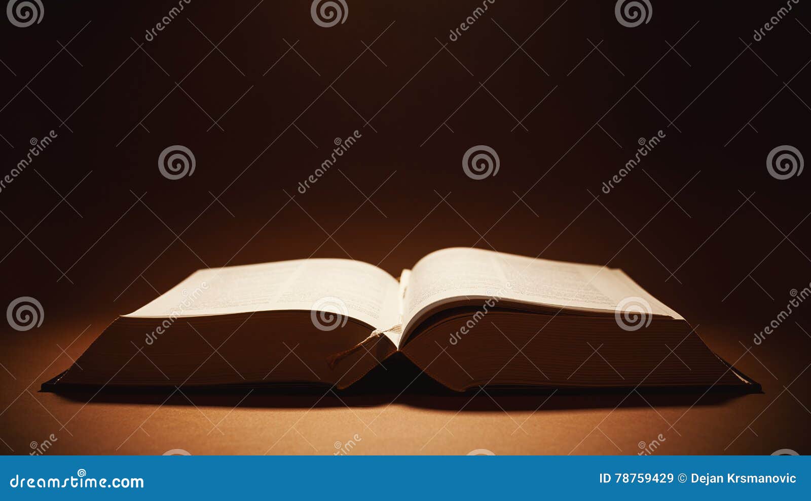 Old Thick Dictionary Closeup With Alphabetical Order Markings On A