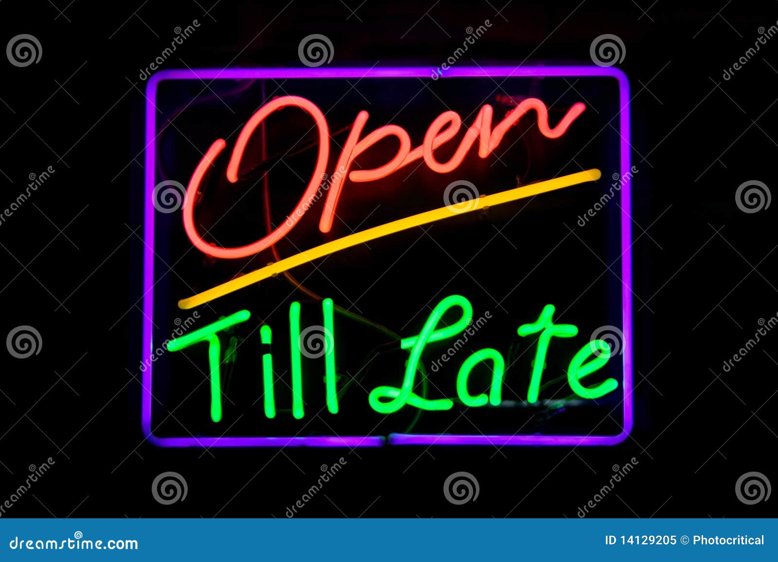 Open Till Late Neon Sign Royalty Free Stock Photo - Image ...