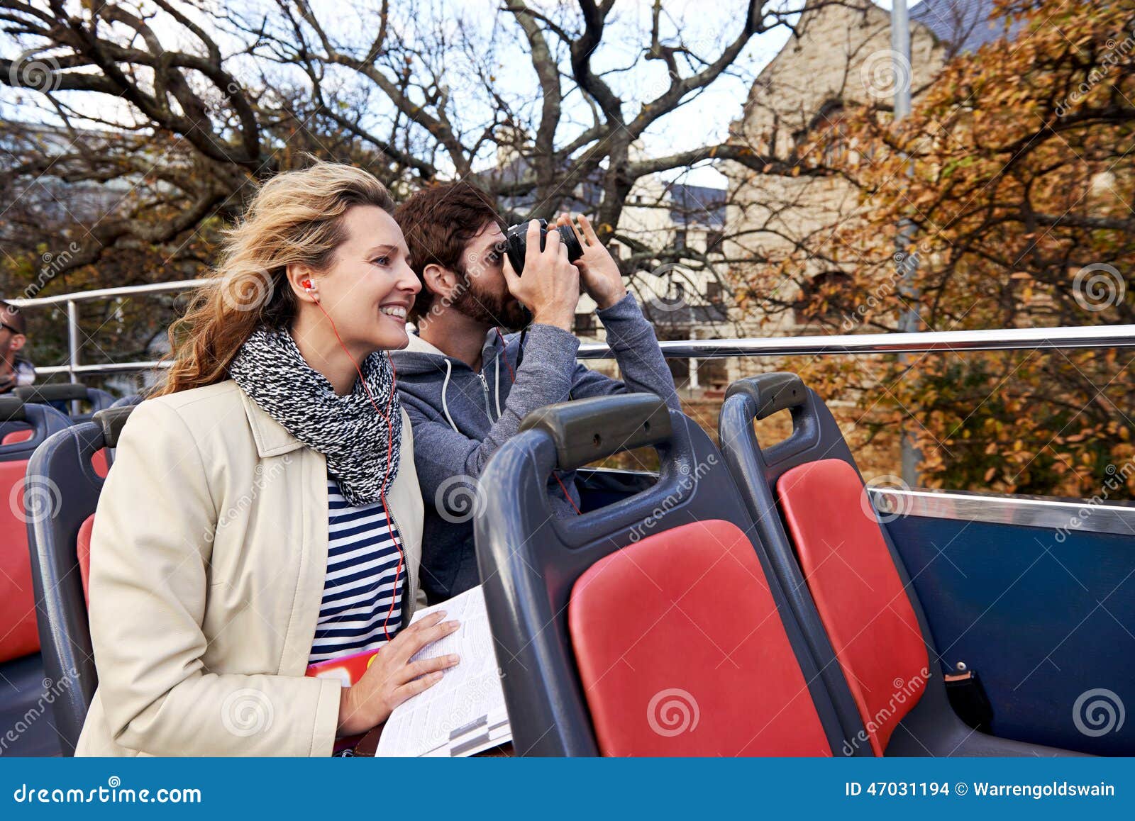 Open Top Tourist Bus Route Theme Stock Photo 2305968133