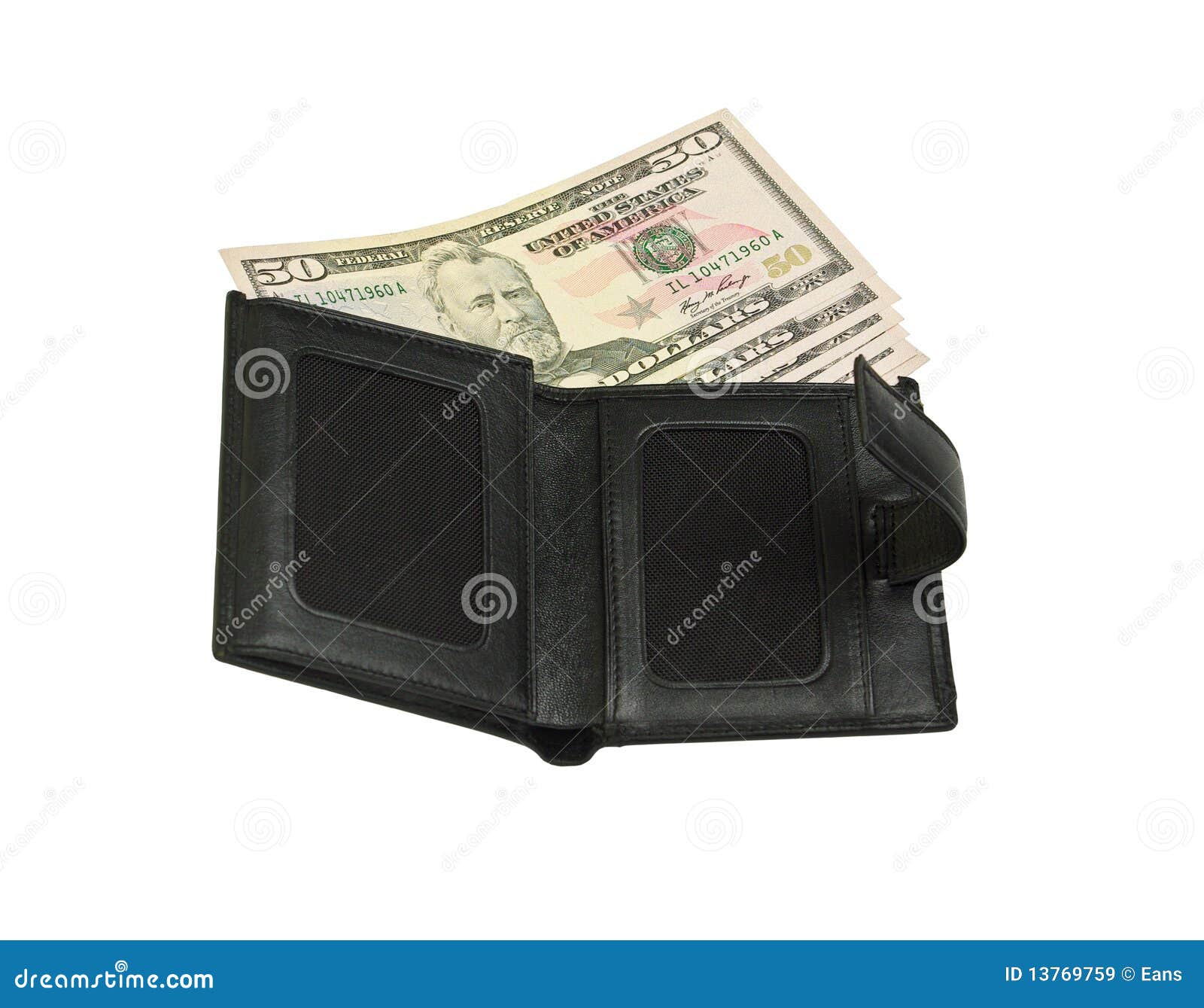 Open wallet with money stock image. Image of isolated 13769759