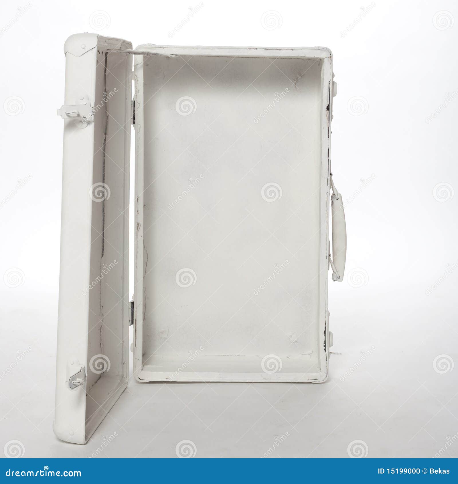 Open white suitcase stock photo. Image of load, suitcase 15199000