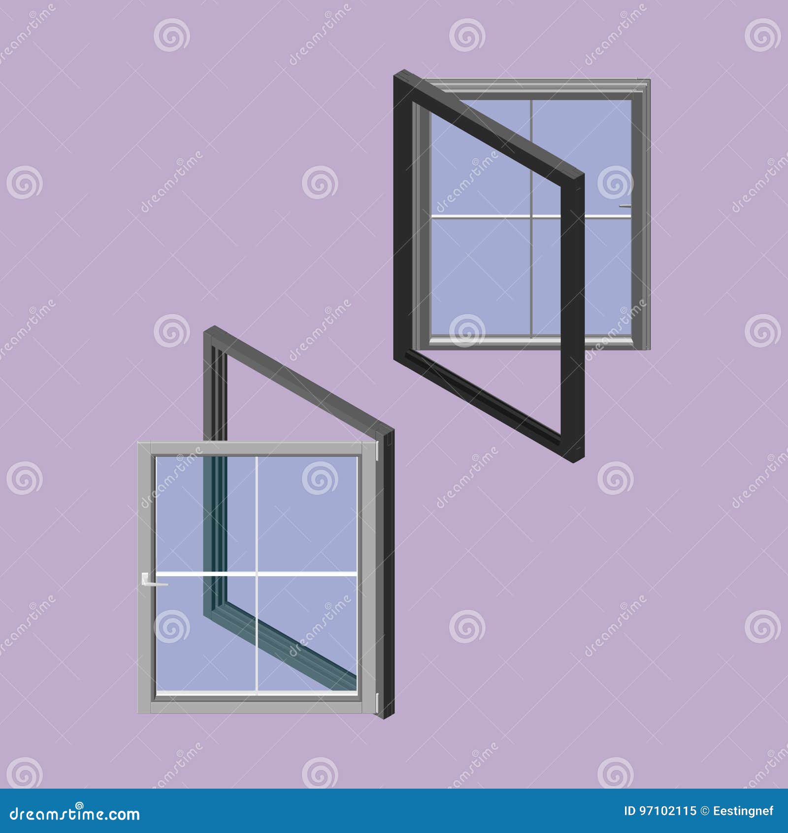 Window wood pane as 3d illustration free image download