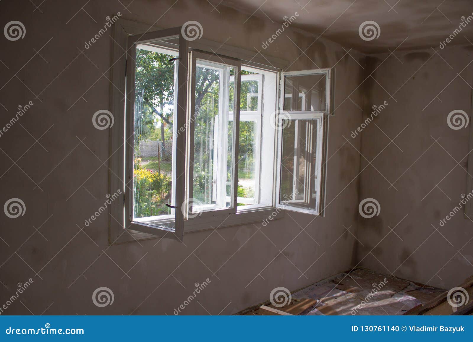 open window repair in the room,ventilate the room after repair with an open window