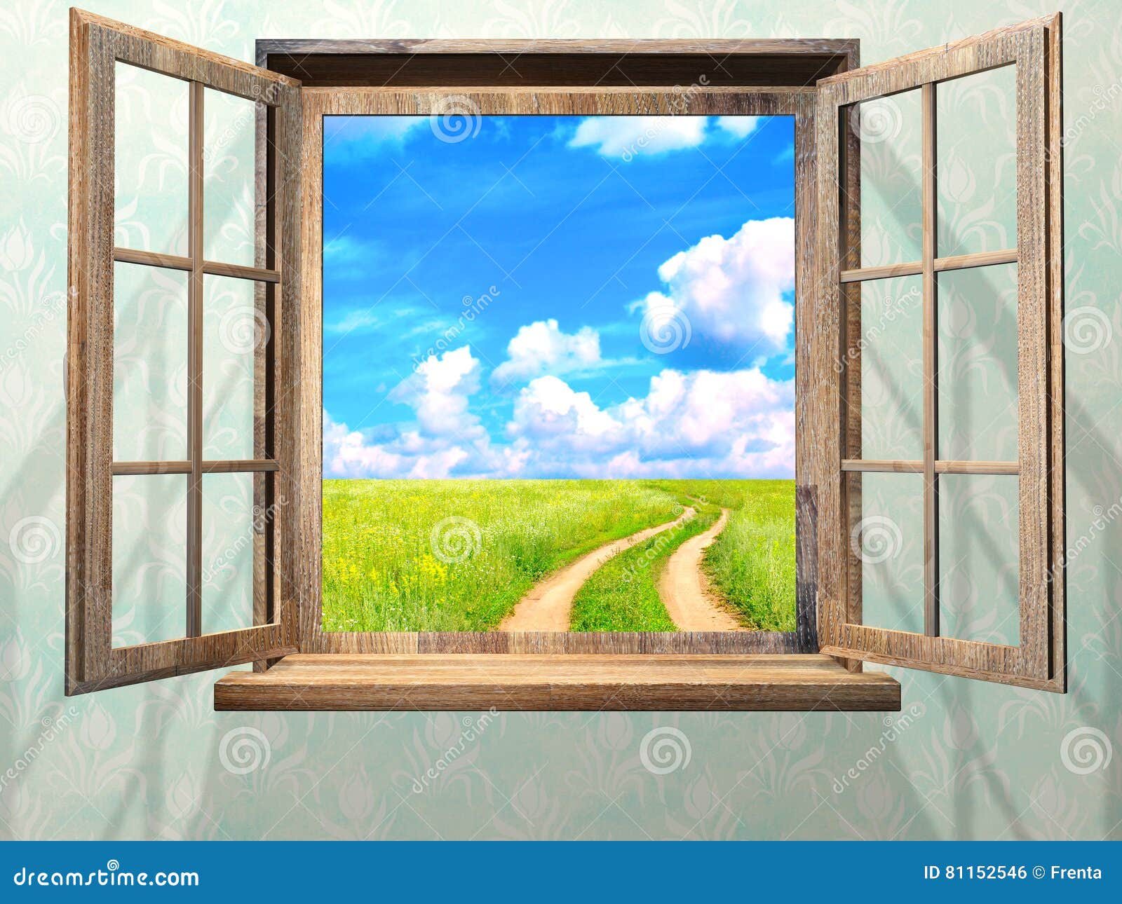 Open Window Stock Illustration Illustration Of Scenic