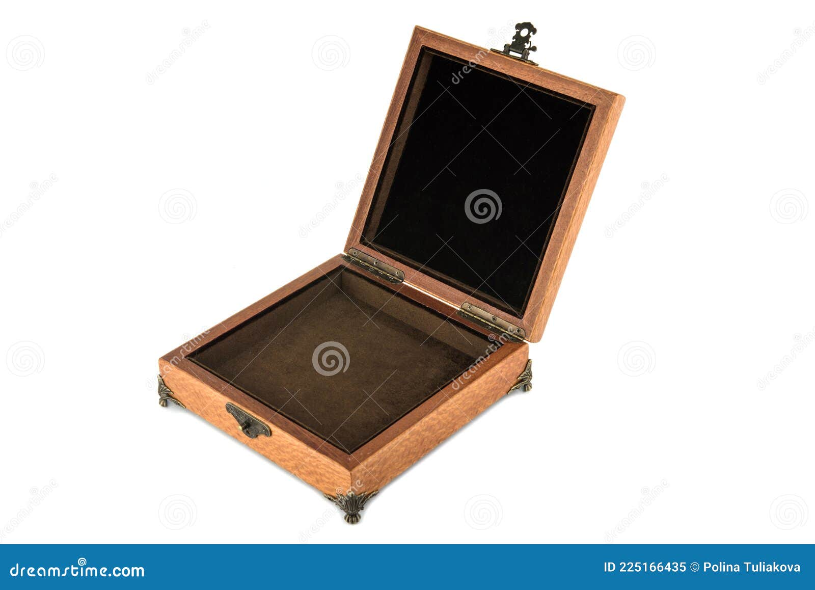 Open Wooden Jewelry Box with Velvet Lining Stock Photo - Image of clipping,  casket: 224716056