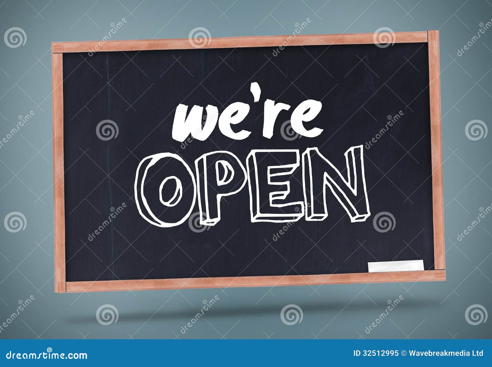 We are Open Written on Chalkboard Stock Image Image of sign, message
