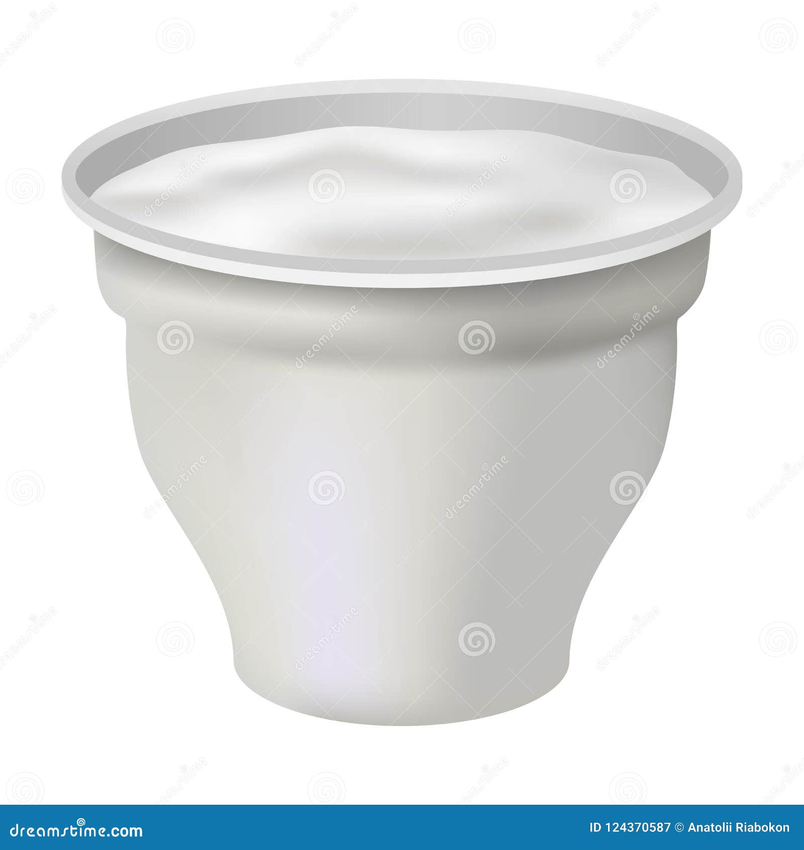 Download Open Yogurt Mockup, Realistic Style Stock Illustration - Illustration of icon, open: 124370587