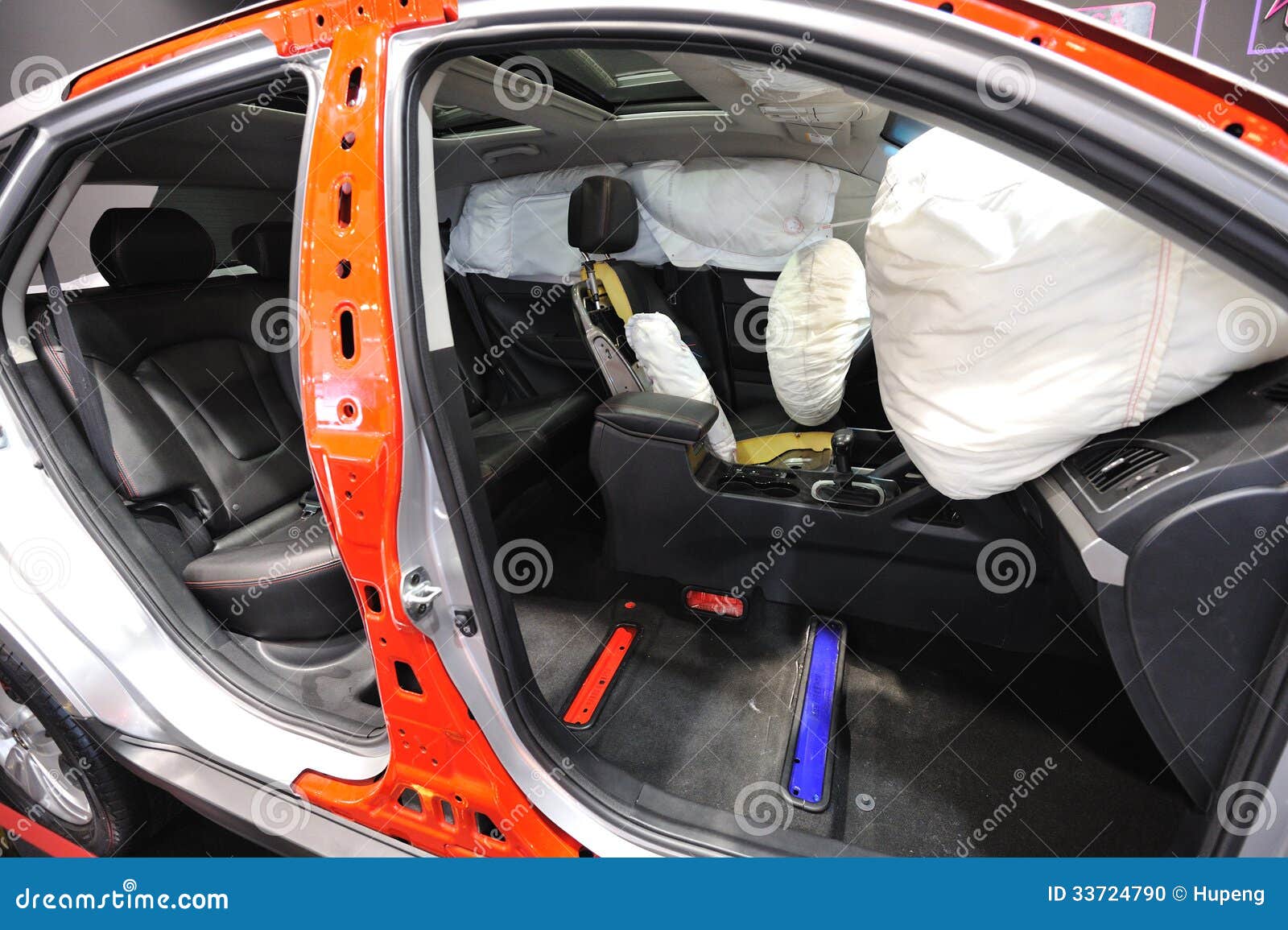 Opened airbag stock photo. Image of detail, damage, development 33724790