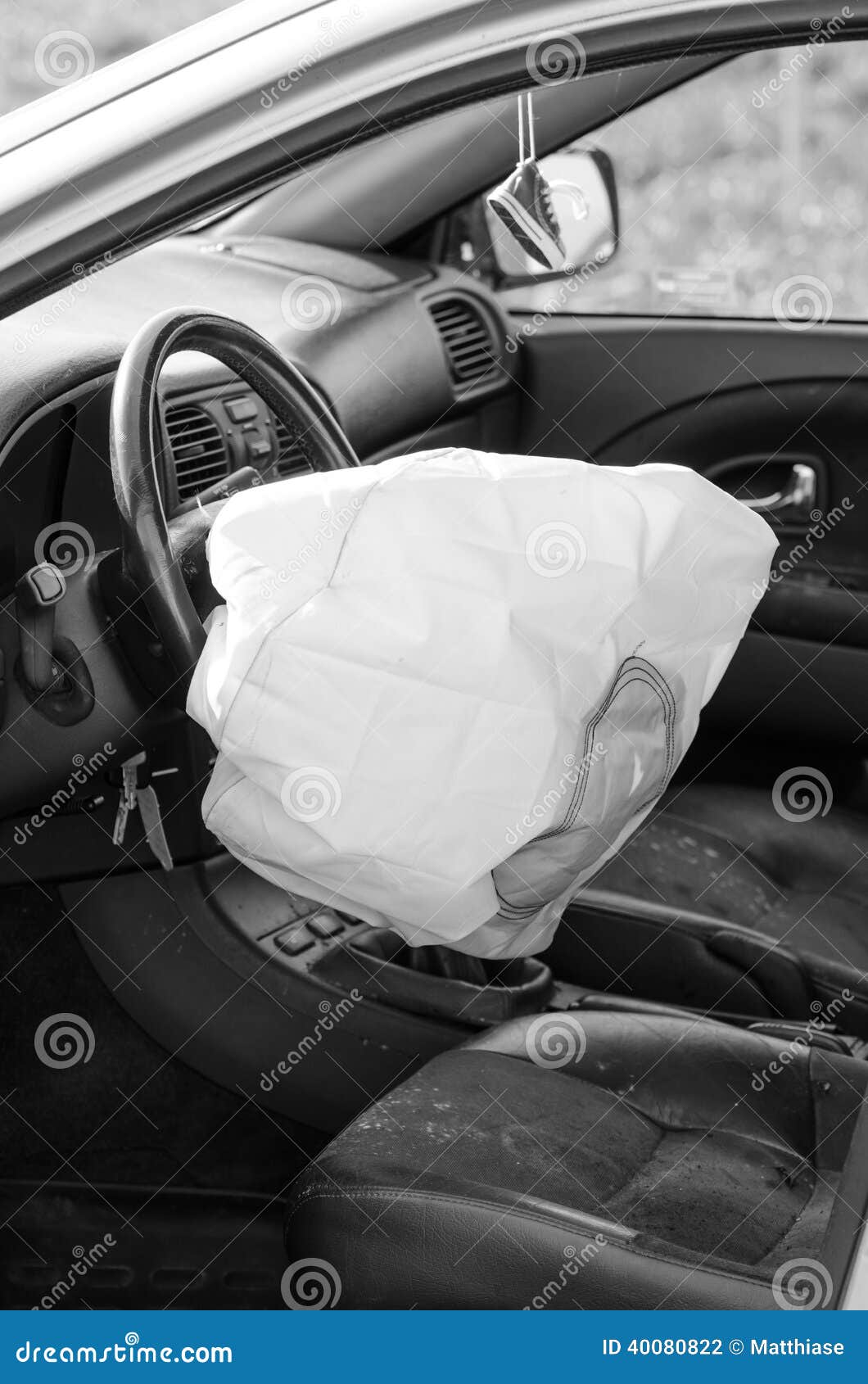 Opened airbag stock photo. Image of impact, damaged, accident 40080822