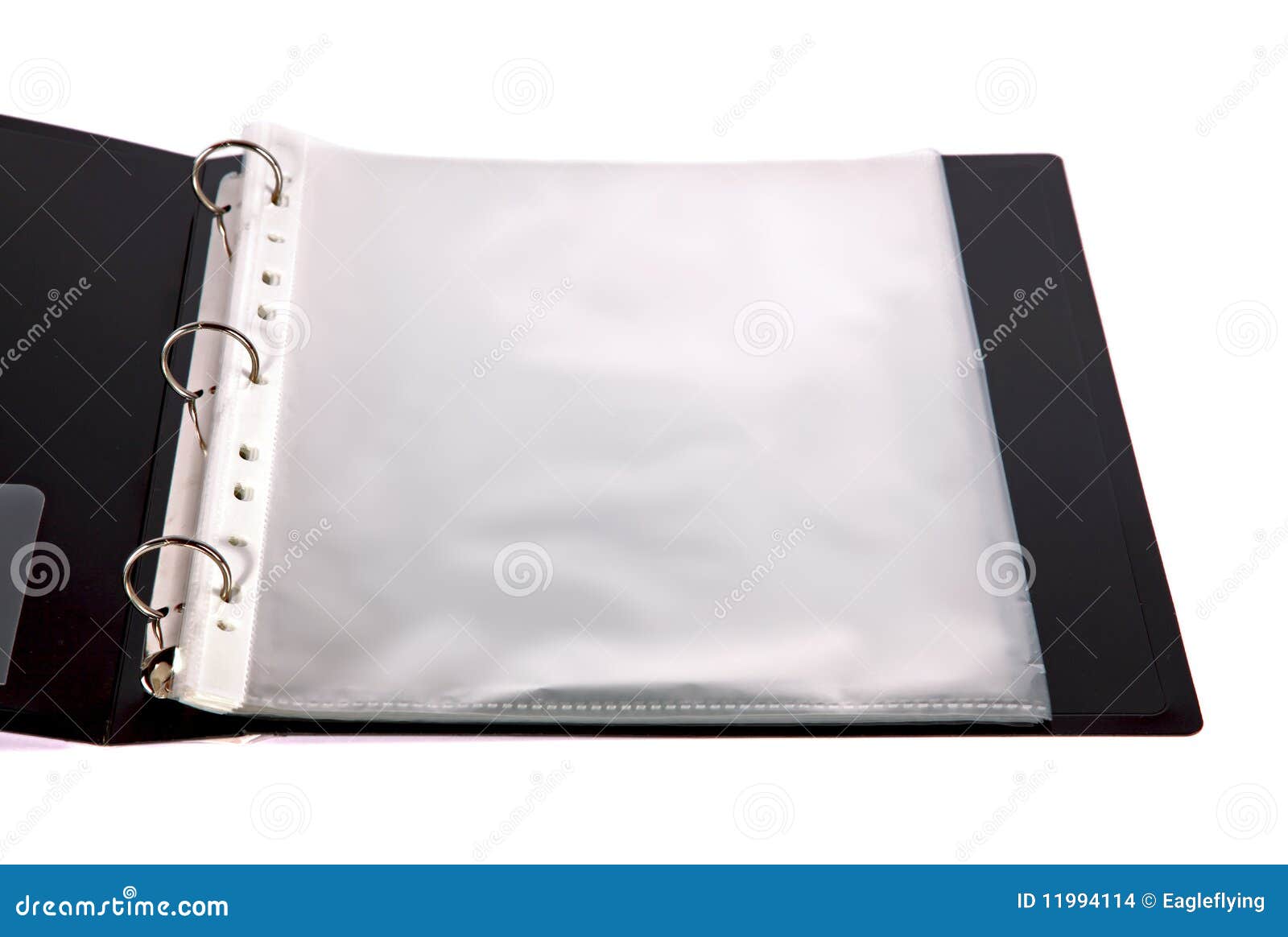 Opened Binder With Plastic Pockets Stock Photo Image of